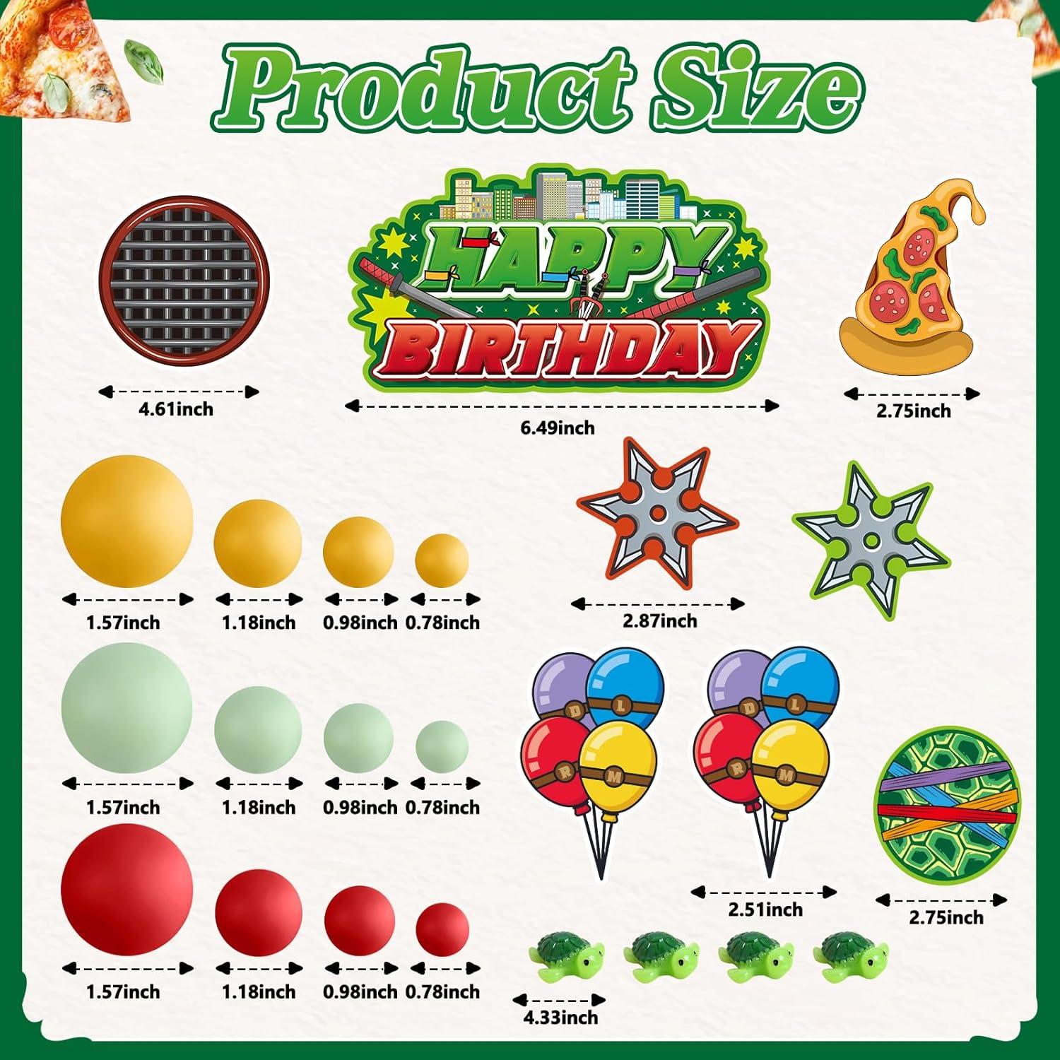 Adorno de Pastel de Tortugas Verdes ZQBQC - Decoración Cumpleaños