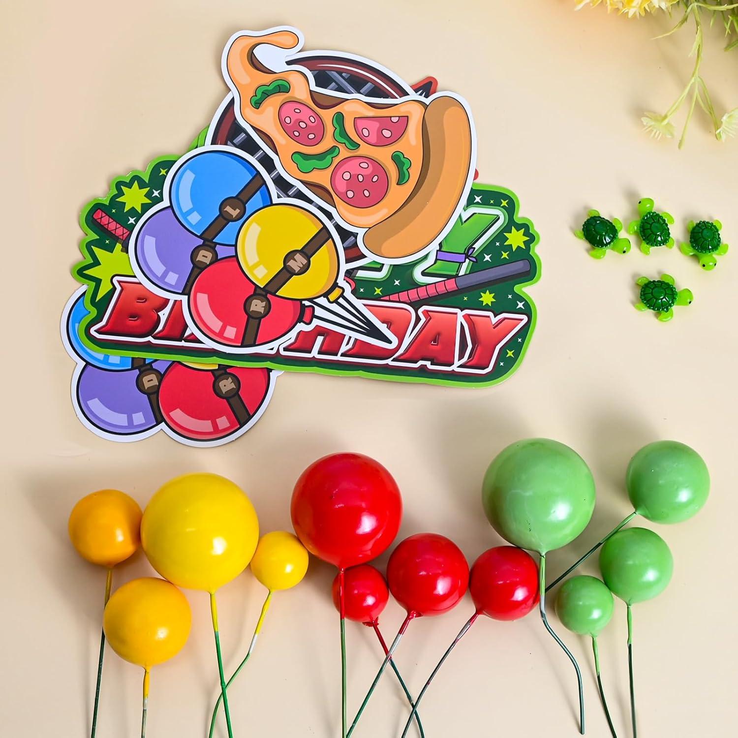 Adorno de Pastel de Tortugas Verdes ZQBQC - Decoración Cumpleaños