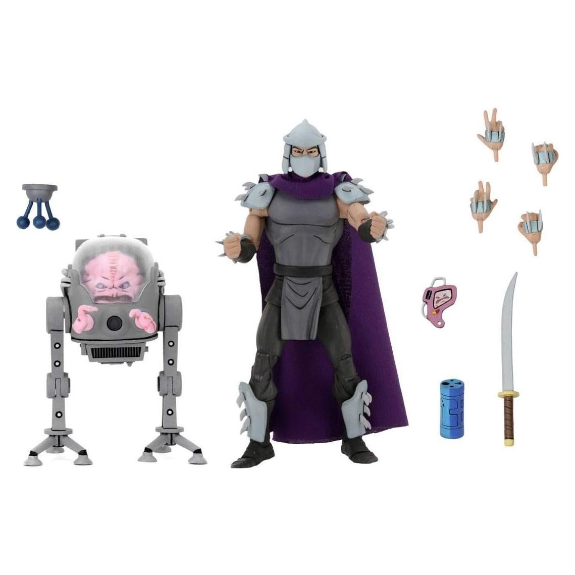 Figura de Acción NECA Tortugas Ninja Shredder y Krang 2-Pack