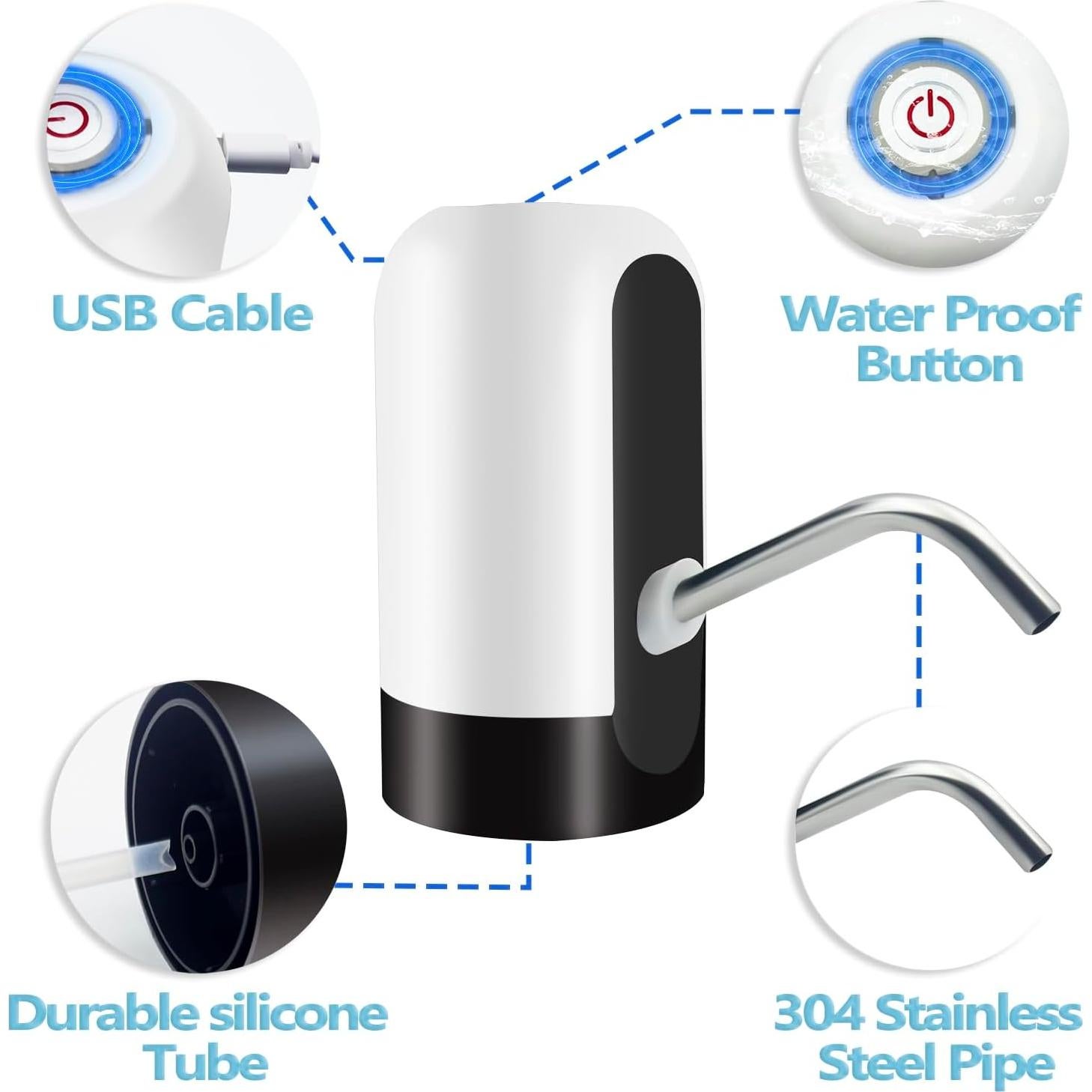 Bomba de Mesa de Agua Inalámbrica Infowush 3 Horas 230g