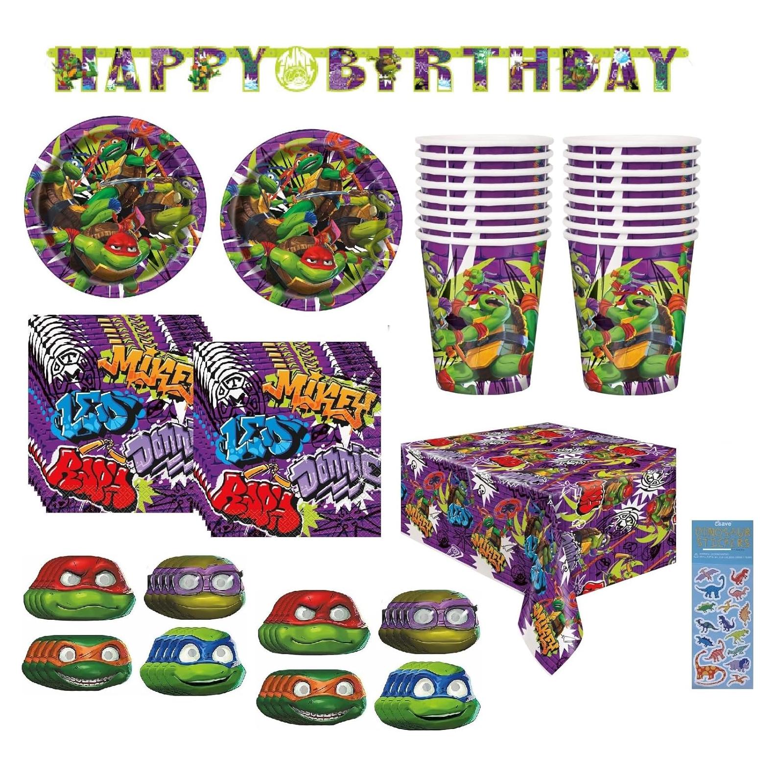 Suministros de Fiesta Tortugas Ninja TMNT para 16 Invitados
