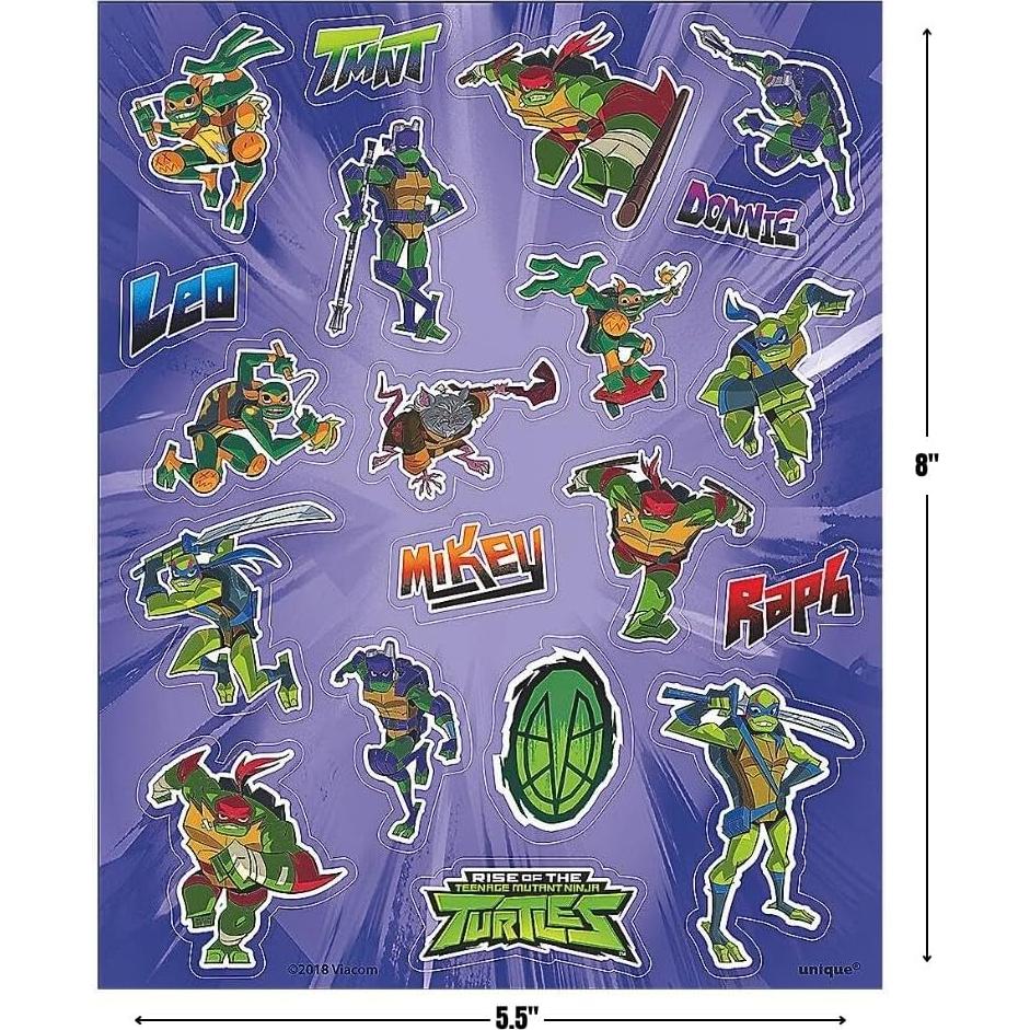 Stickers Tortugas Ninja Fun Express - 4 Piezas para Fiesta