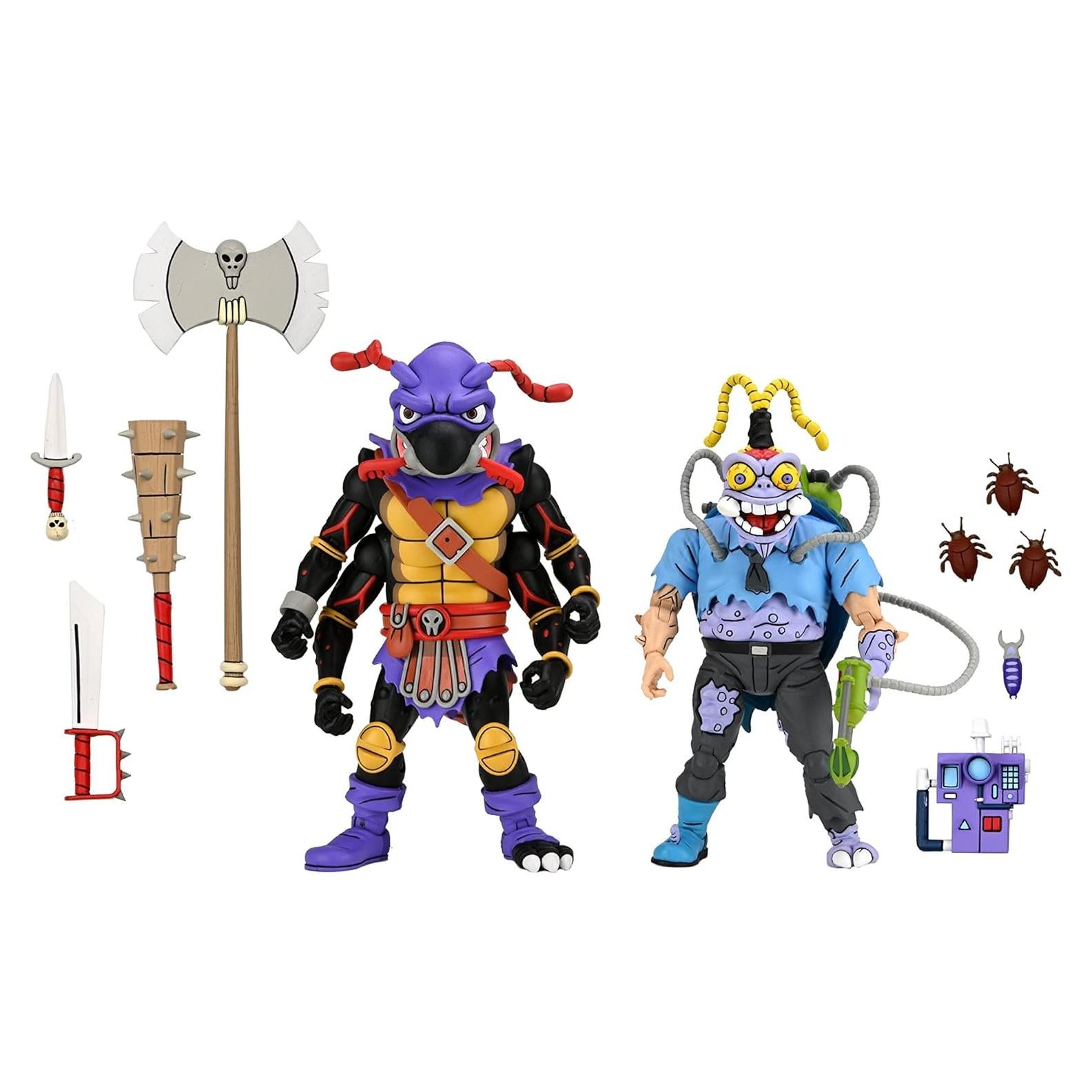 Set de Figuras de Acción NECA Tortugas Ninja 7" Antrax y Scumbug