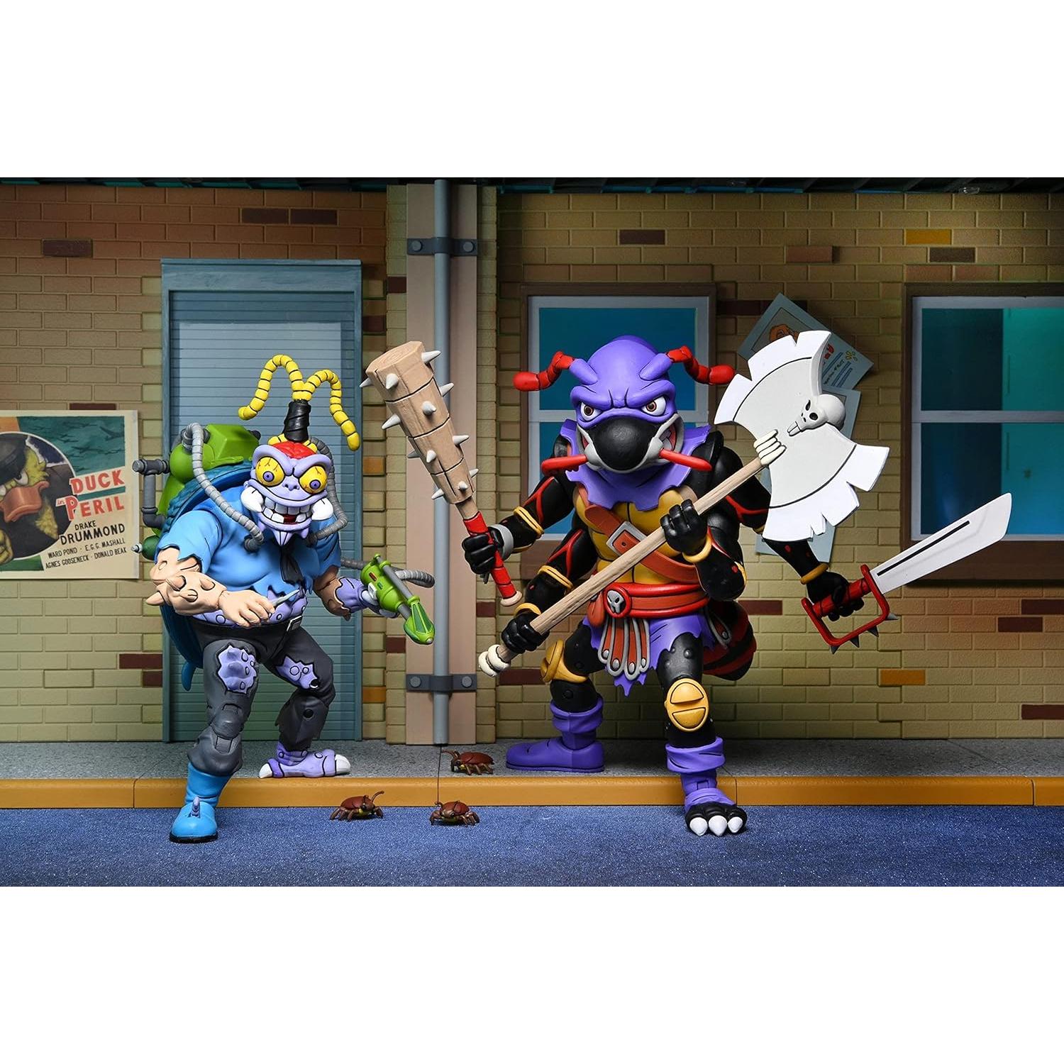 Set de Figuras de Acción NECA Tortugas Ninja 7" Antrax y Scumbug