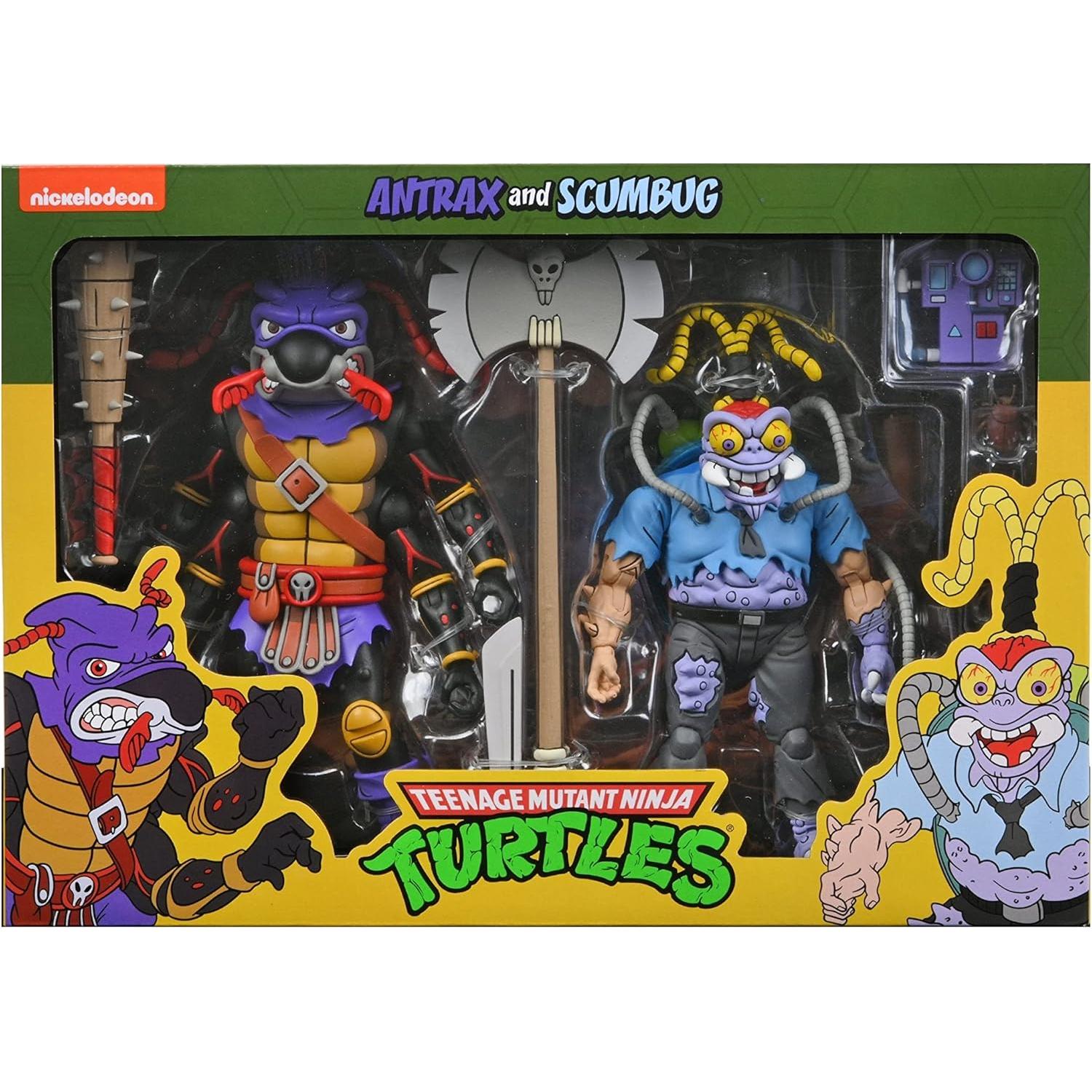 Set de Figuras de Acción NECA Tortugas Ninja 7" Antrax y Scumbug