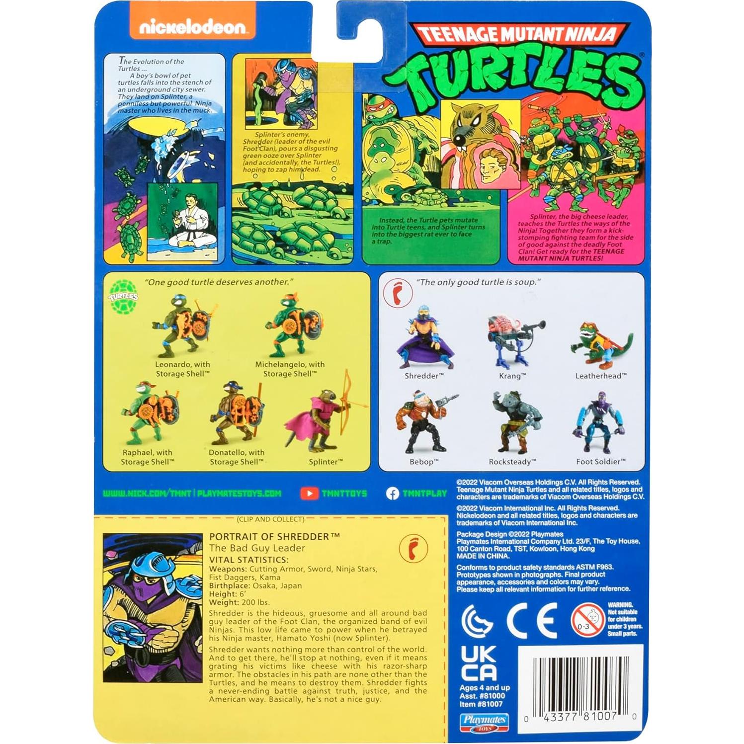 Figura Shredder 10.8 cm Playmates Toys Tortugas Ninja