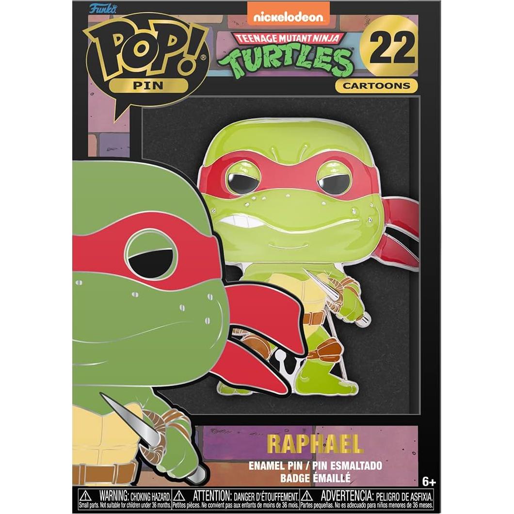 Pin Pop! Tortugas Ninja Raphael Brilla en la Oscuridad 10.16cm
