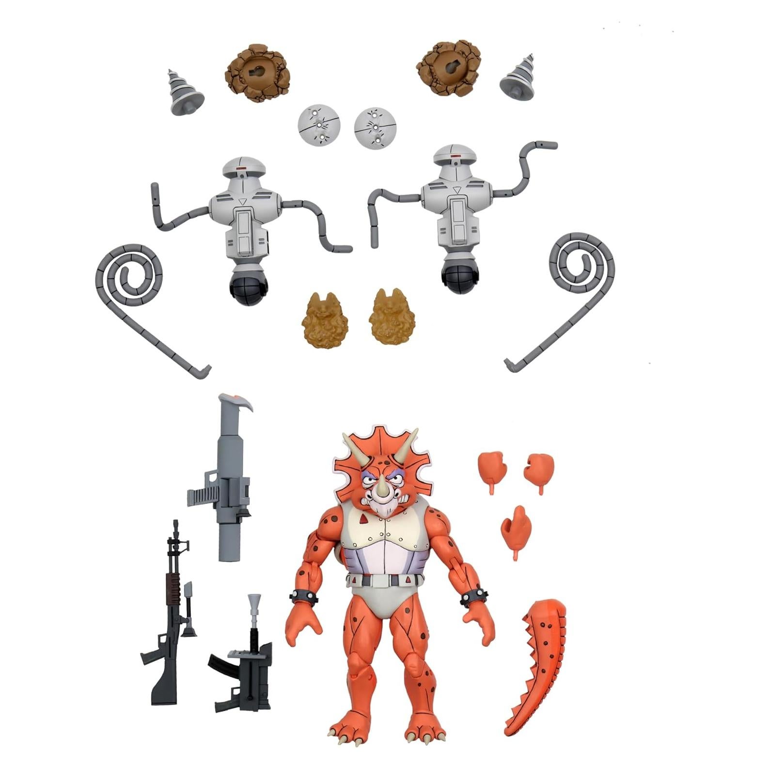 Figura de Acción NECA Tortugas Ninja Triceraton 30cm con Accesorios