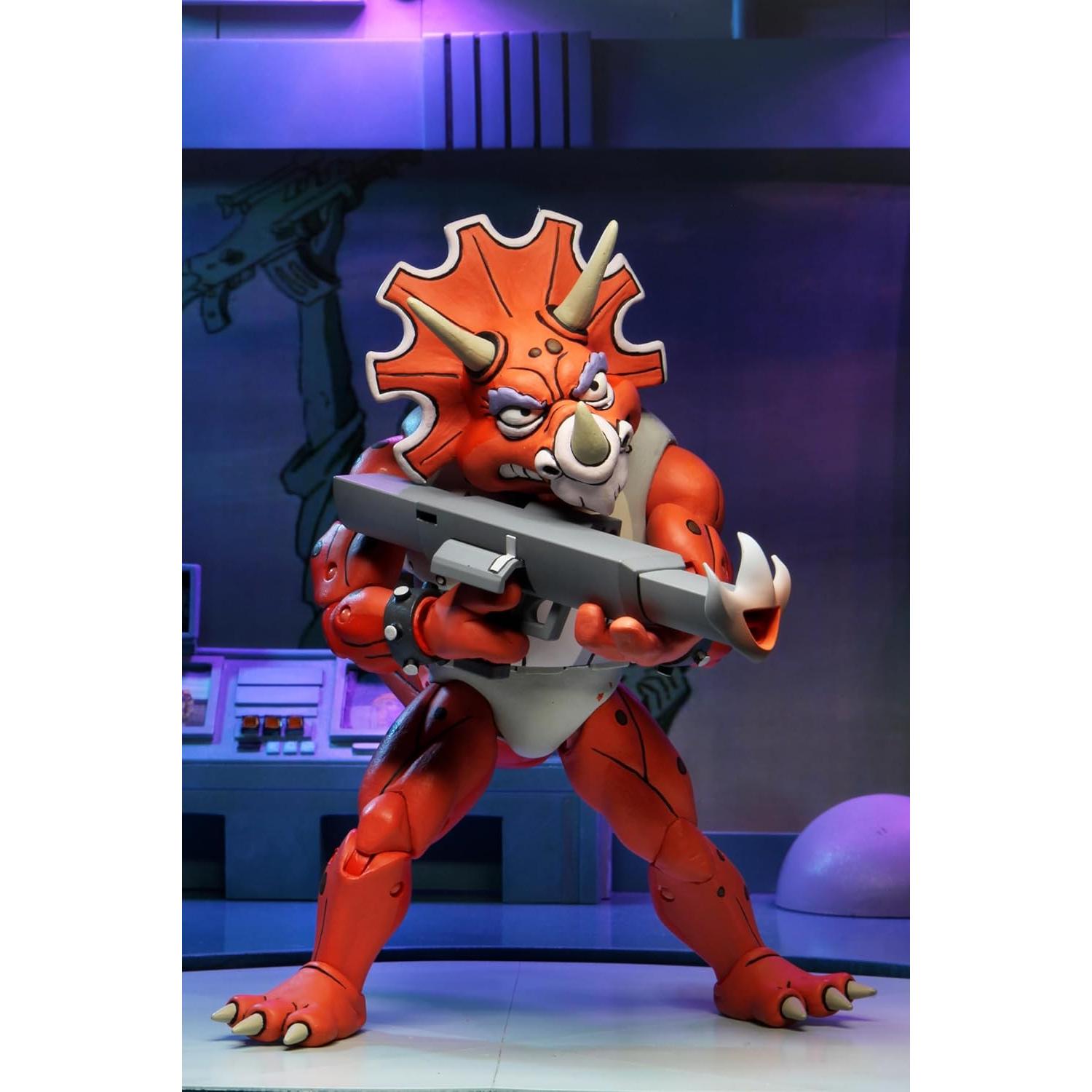 Figura de Acción NECA Tortugas Ninja Triceraton 30cm con Accesorios