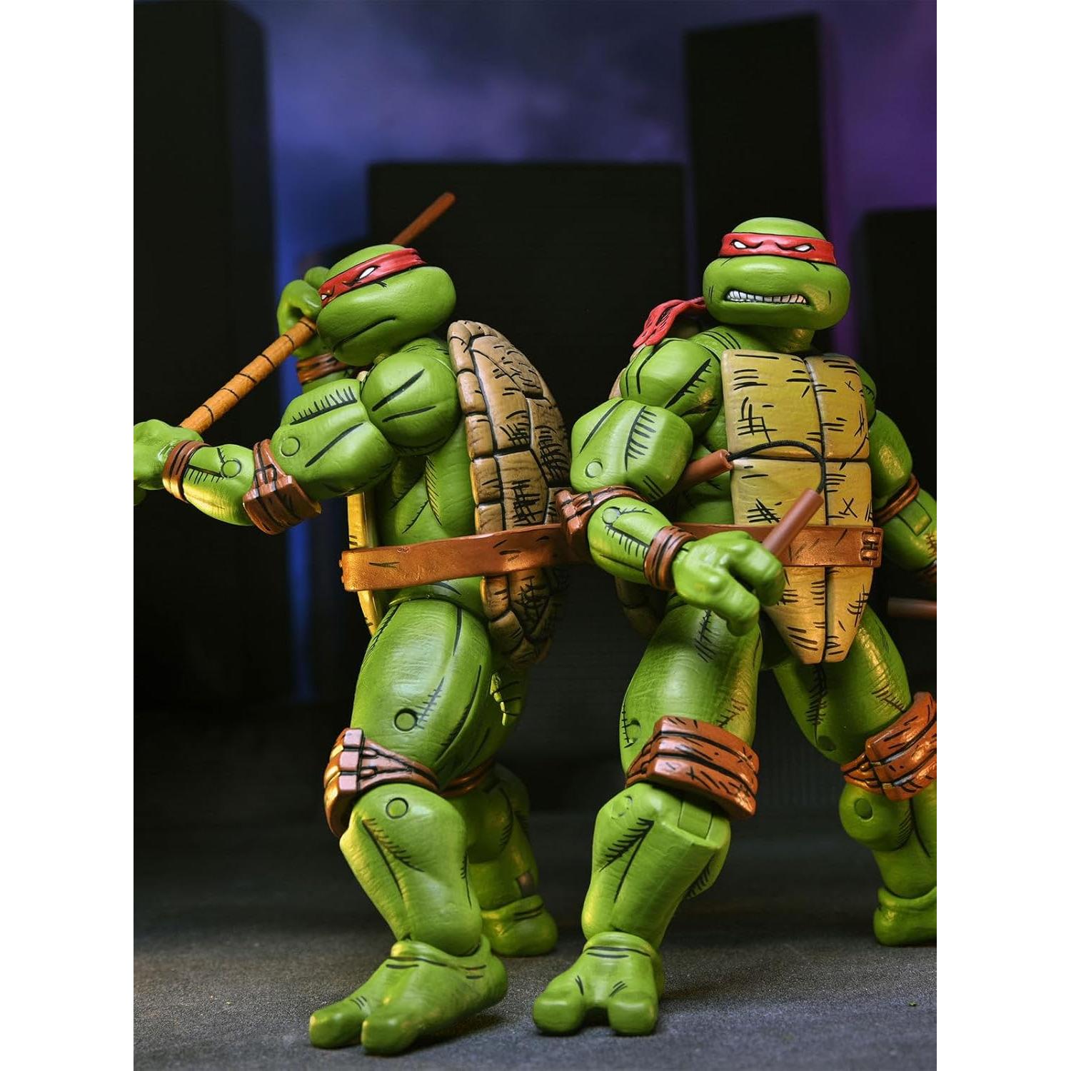 Paquete de 4 Figuras de Acción Tortugas Ninja NECA 18 cm