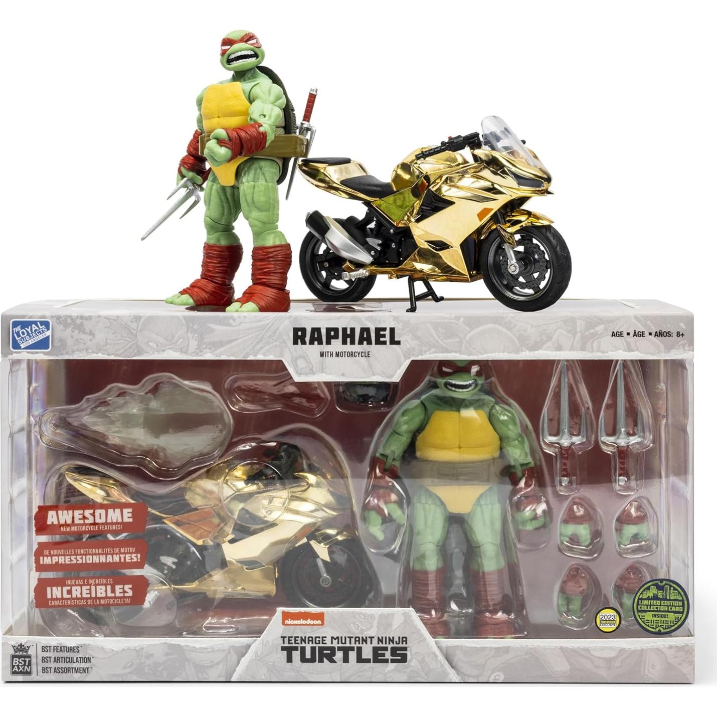 Figura de Acción Rafael TMNT La Leal Sujeto 12.7 cm Motocicleta