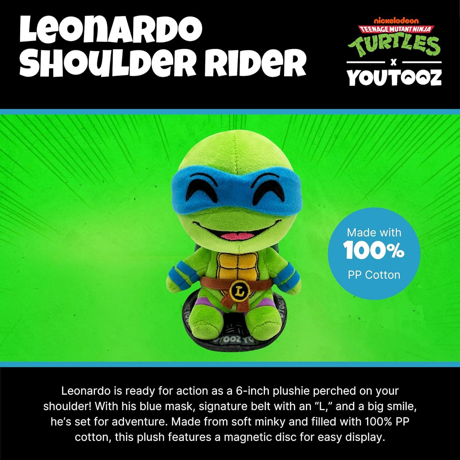 Peluche Montador de Hombro Youtooz Leonardo 15.24 cm TMNT