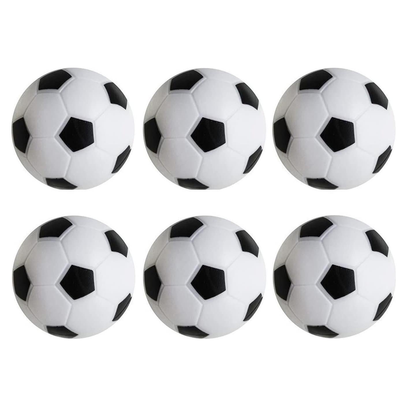 Pelotas de Futbolín CABAX 36mm Paquete de 6 en Blanco y Negro
