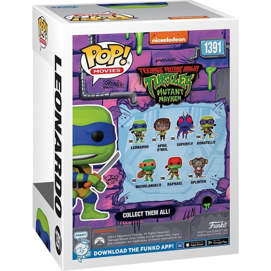 Figura de Vinilo Pop! Tortugas Ninja Leonardo Funko 9.5 cm