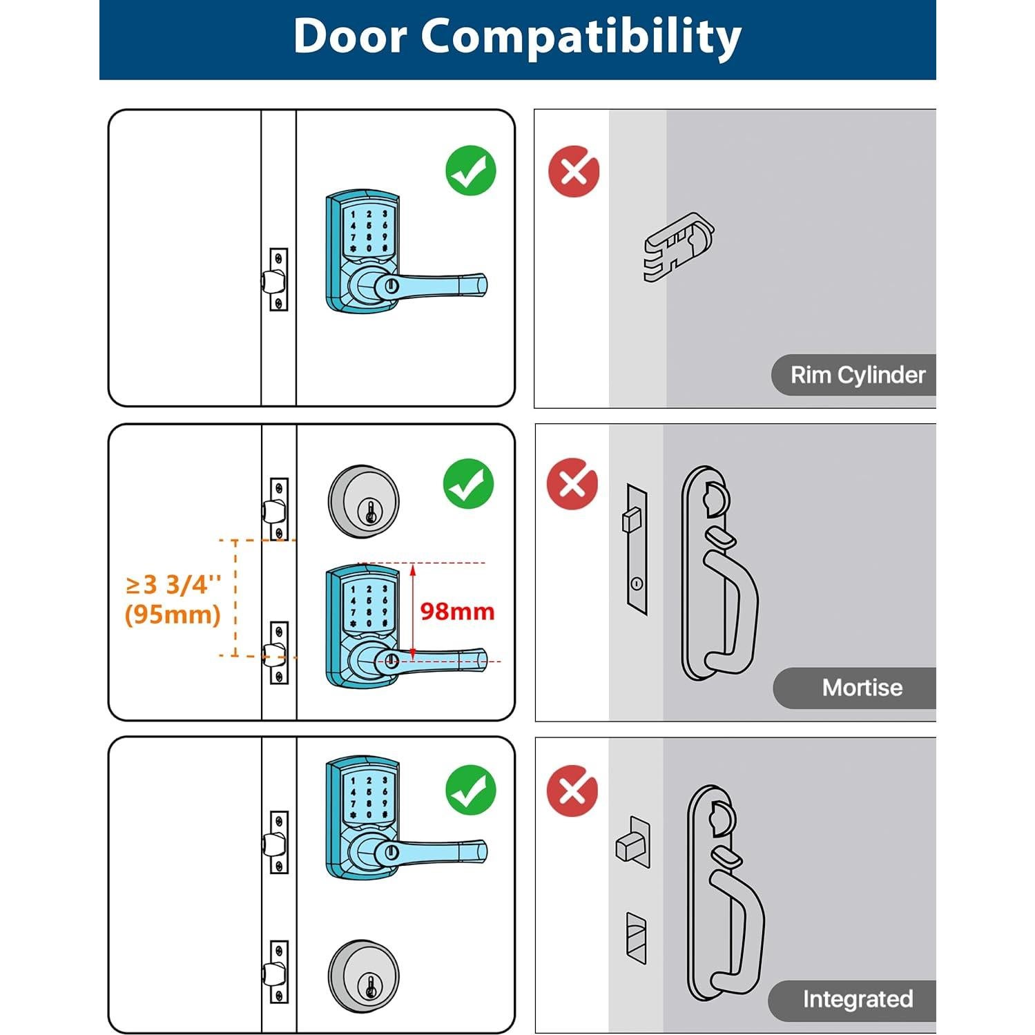 Cerradura de Puerta HIDALIFE HL668 Teclado Táctil 1.96kg