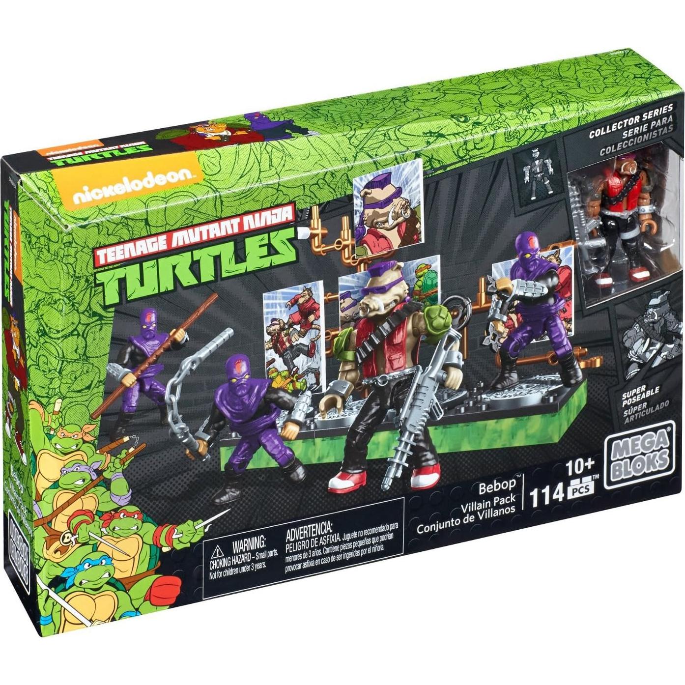 Paquete de Villano Bebop Mega Construx TMNT - 4 Figuras