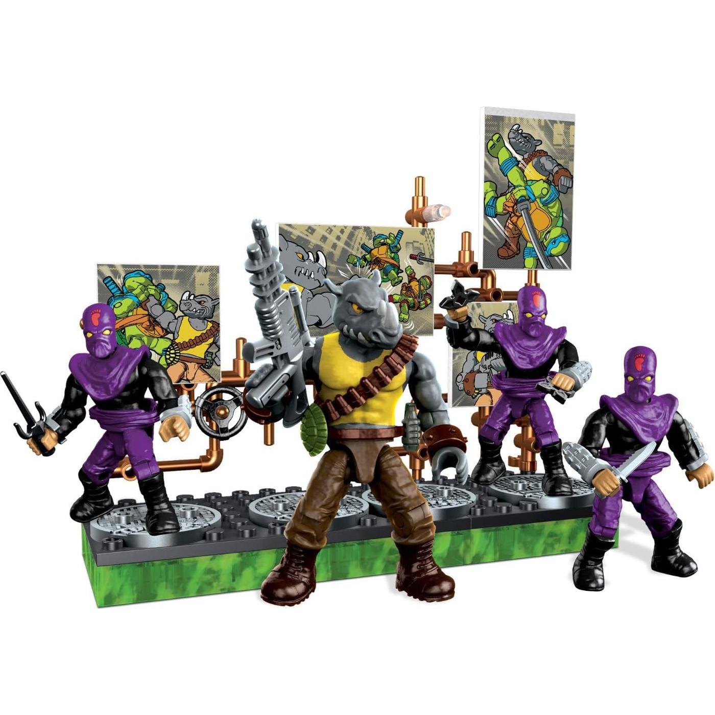 Set de Construcción Mega Bloks TMNT Rocksteady y Soldados Pie