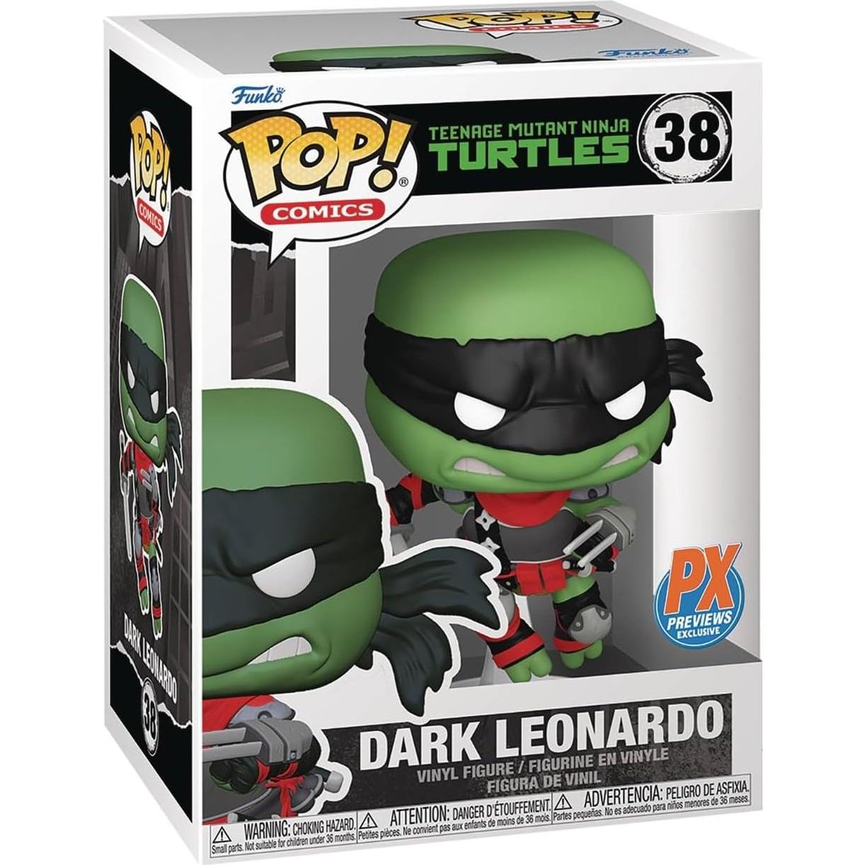 Figura de Vinilo Funko Tortugas Ninja Leonardo Oscuro 9.5 cm
