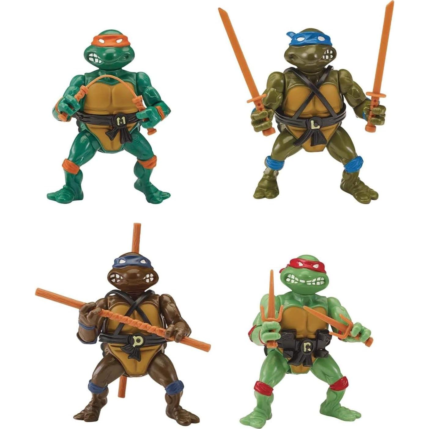 Juego de Figuras de Acción Retro Tortugas Ninja Playmates 6PC