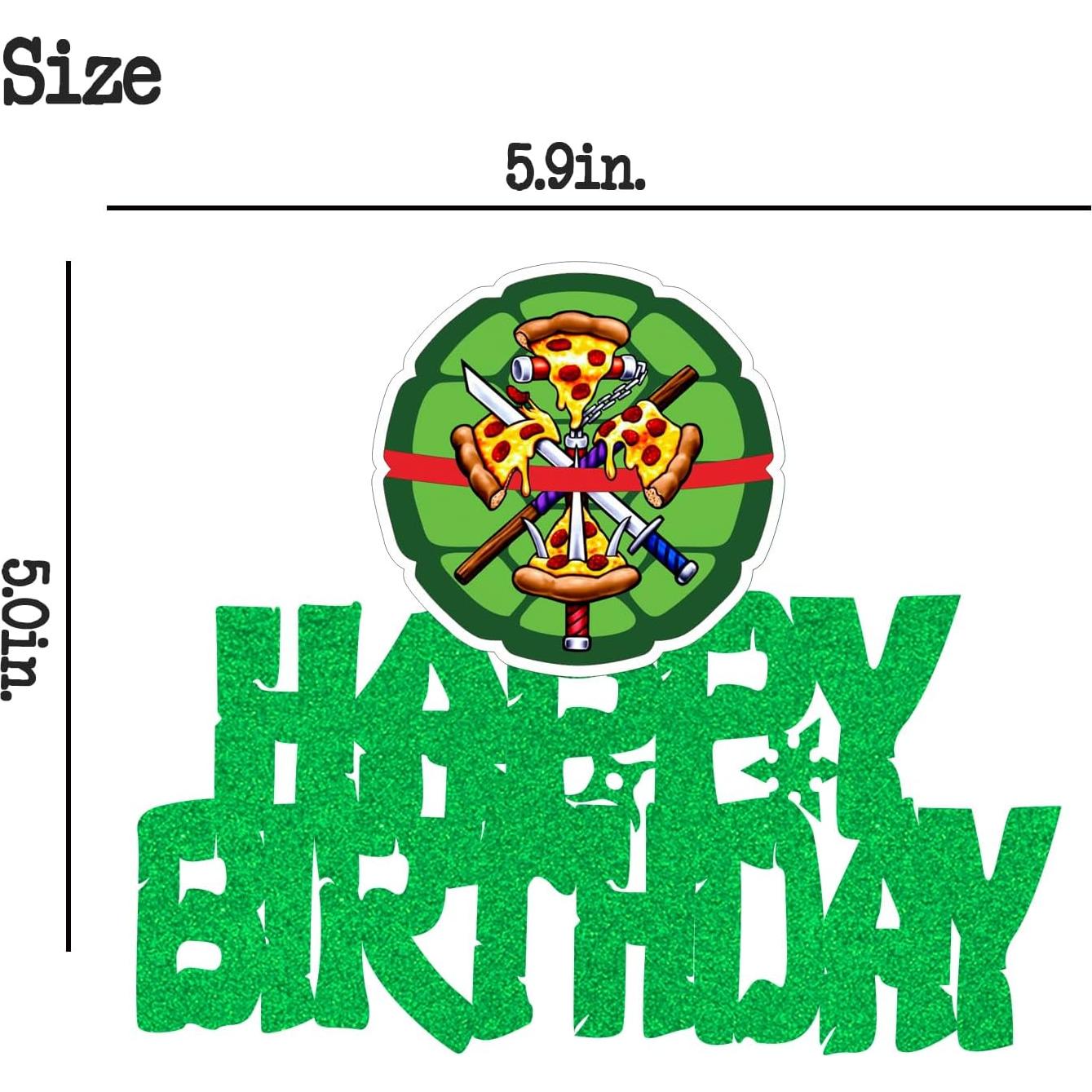 Adorno de Pastel Tortuga Héroe de Anime 15 cm WishFirst