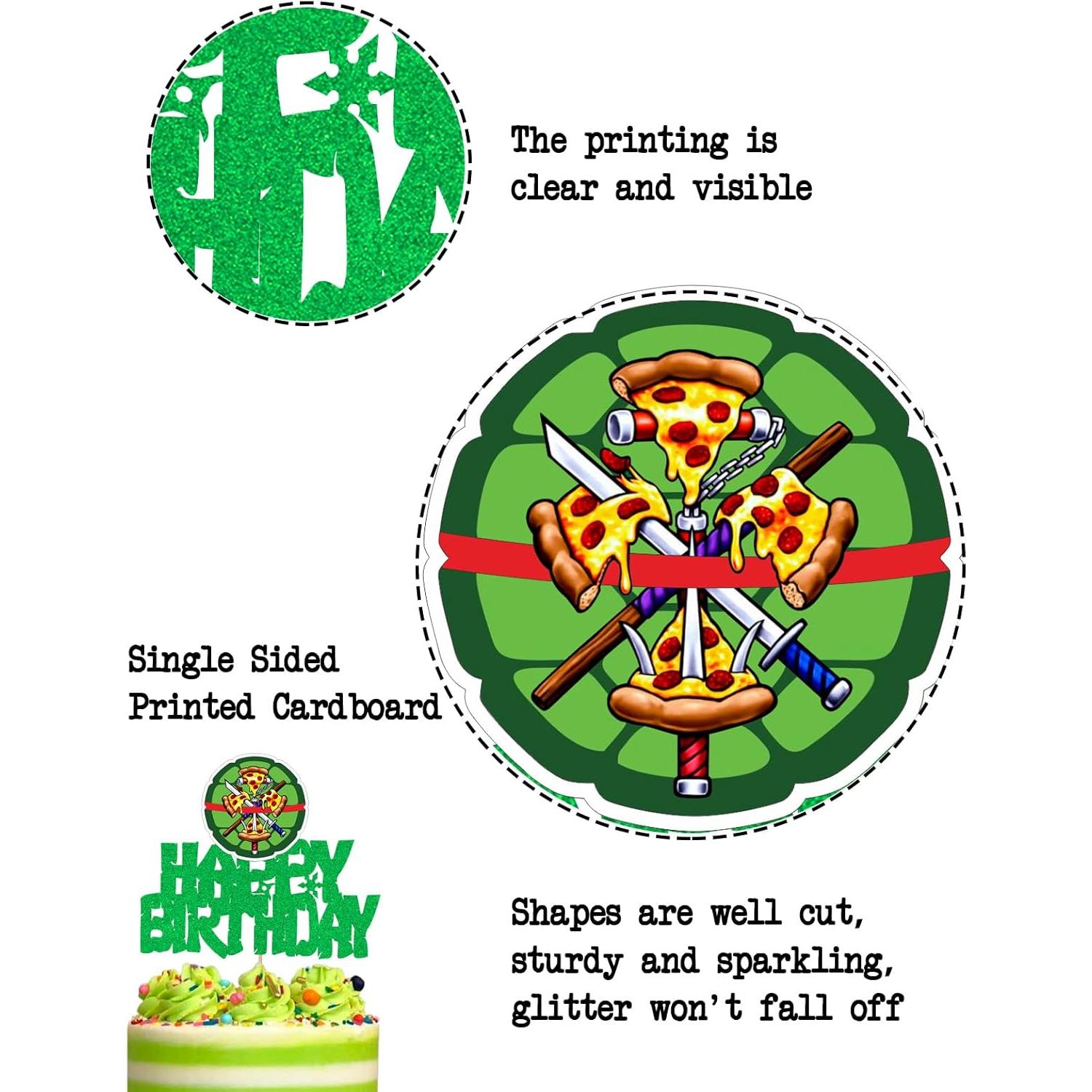 Adorno de Pastel Tortuga Héroe de Anime 15 cm WishFirst