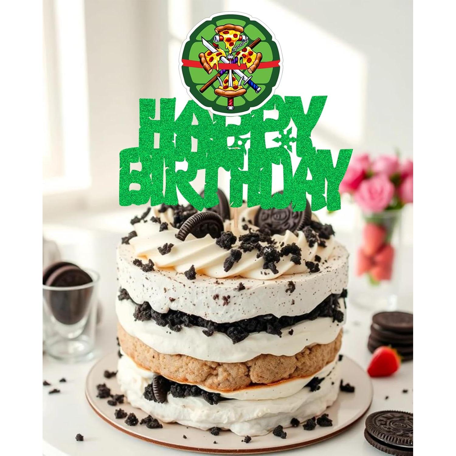 Adorno de Pastel Tortuga Héroe de Anime 15 cm WishFirst