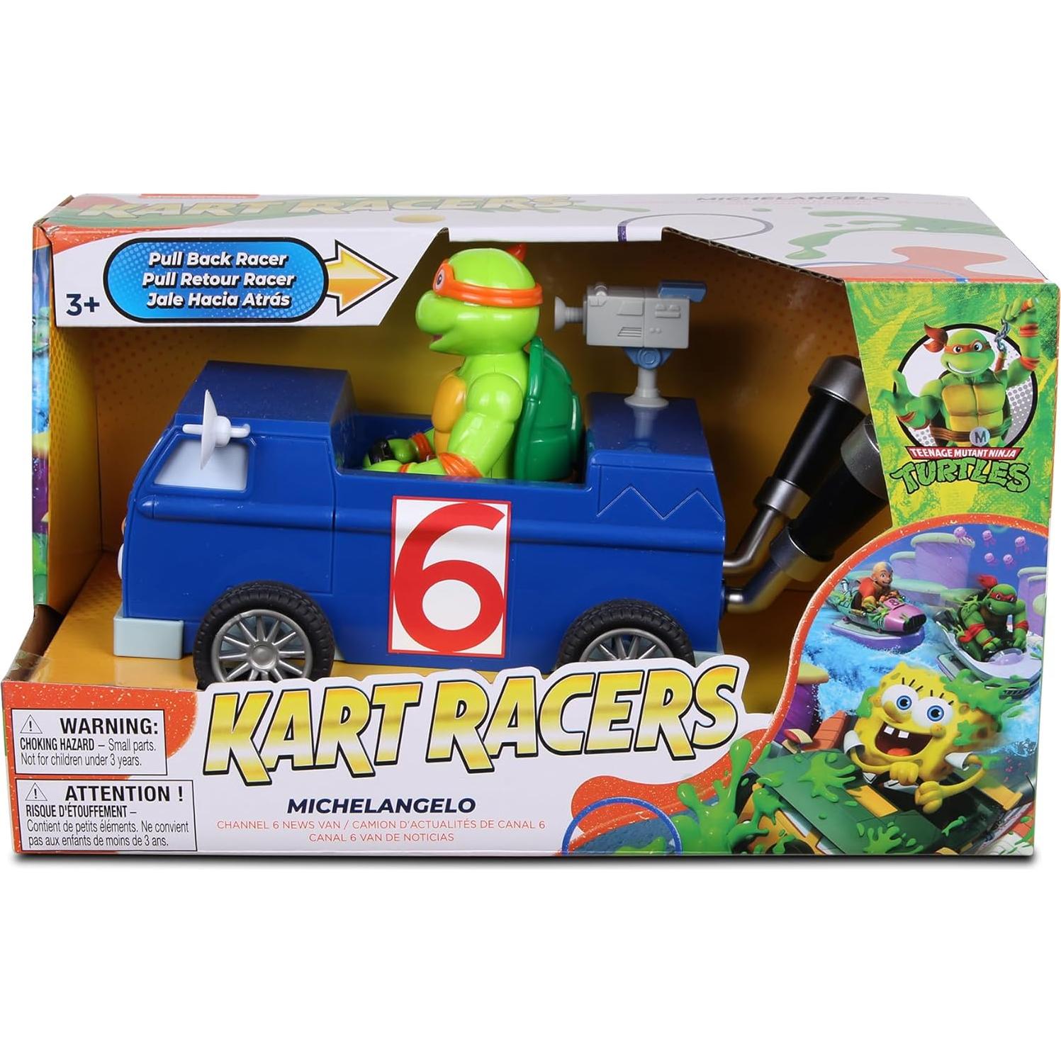 Coche de Retroceso NKOK TMNT Michelangelo Furgón Channel Six