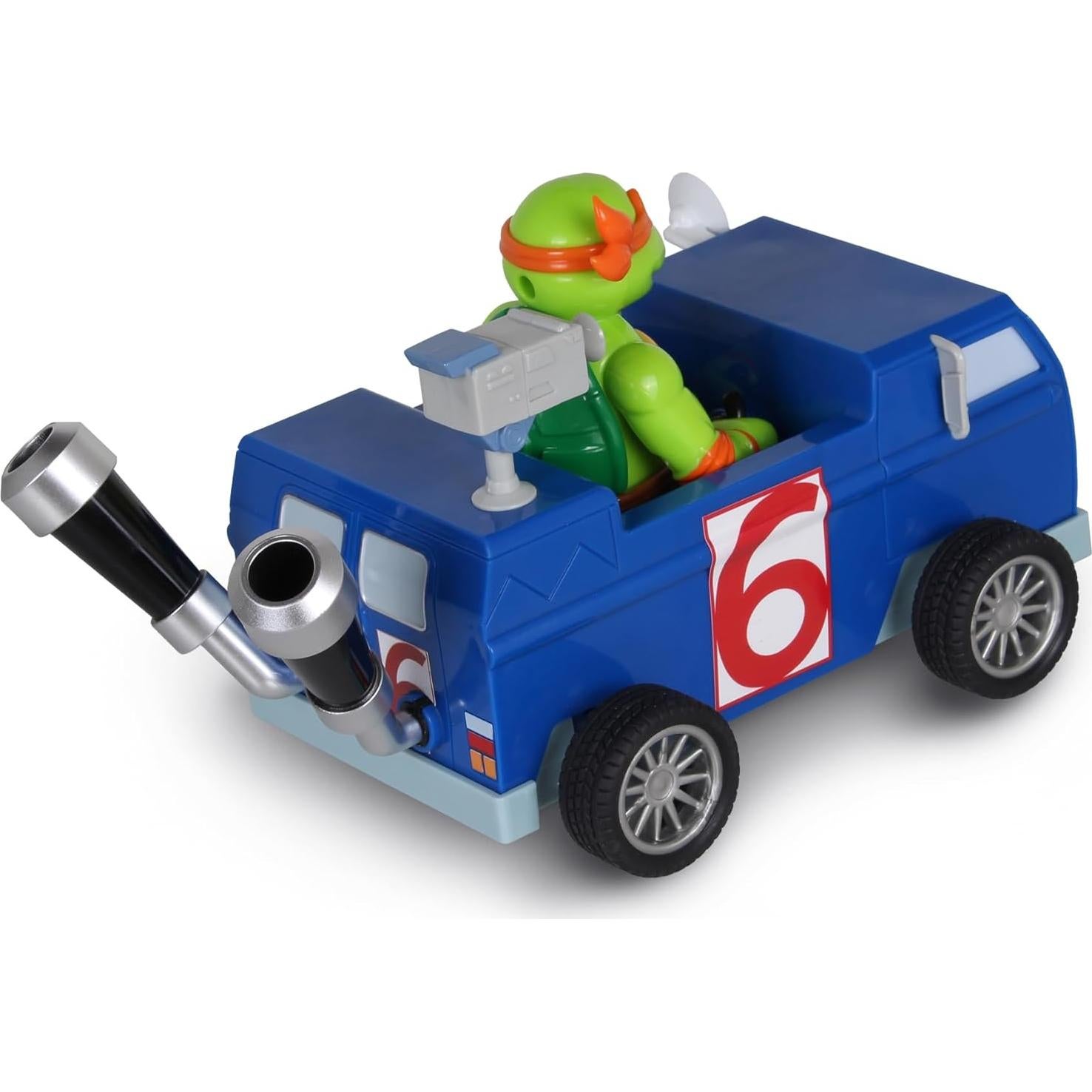 Coche de Retroceso NKOK TMNT Michelangelo Furgón Channel Six