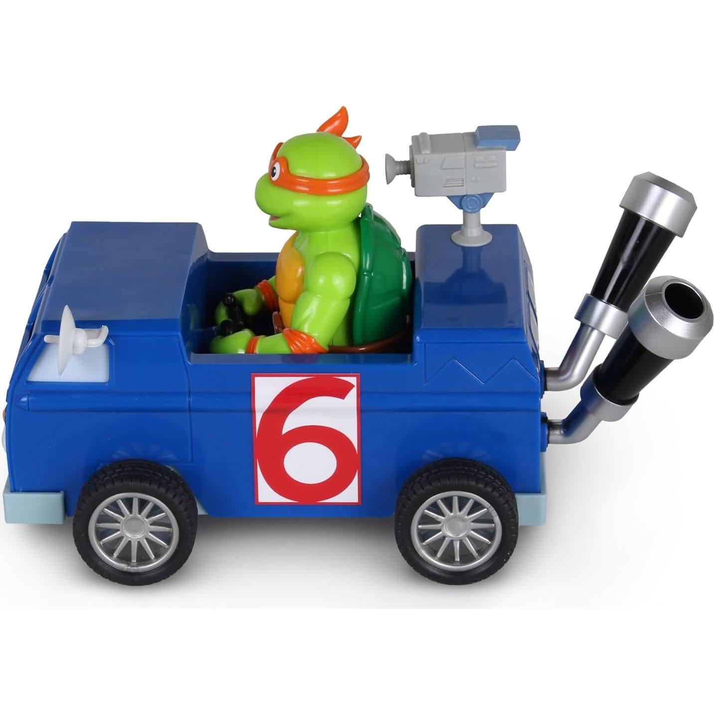 Coche de Retroceso NKOK TMNT Michelangelo Furgón Channel Six