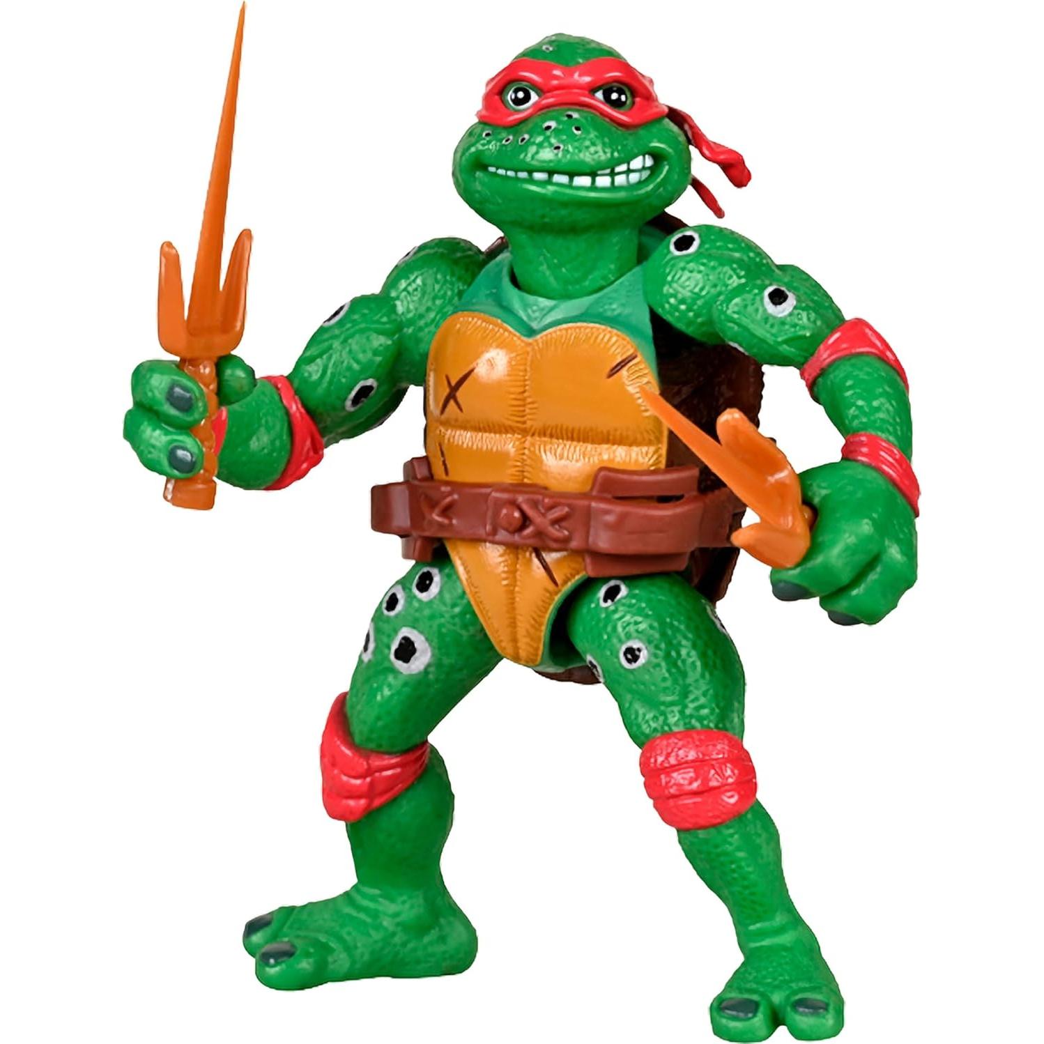 Figura Tortuga Ninja Rafael 10.16 cm Playmates 1991 con Armas