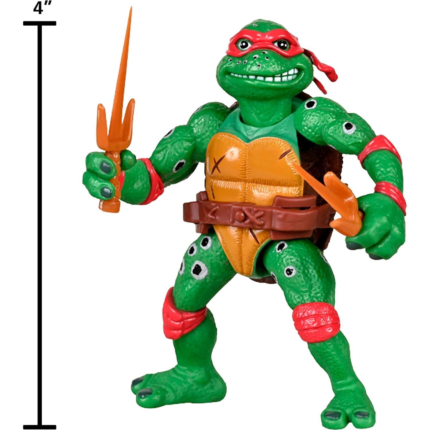 Figura Tortuga Ninja Rafael 10.16 cm Playmates 1991 con Armas