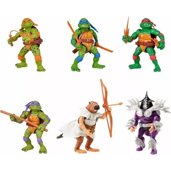 Conjunto de Figuras de Acción TMNT Playmates - 6 Piezas