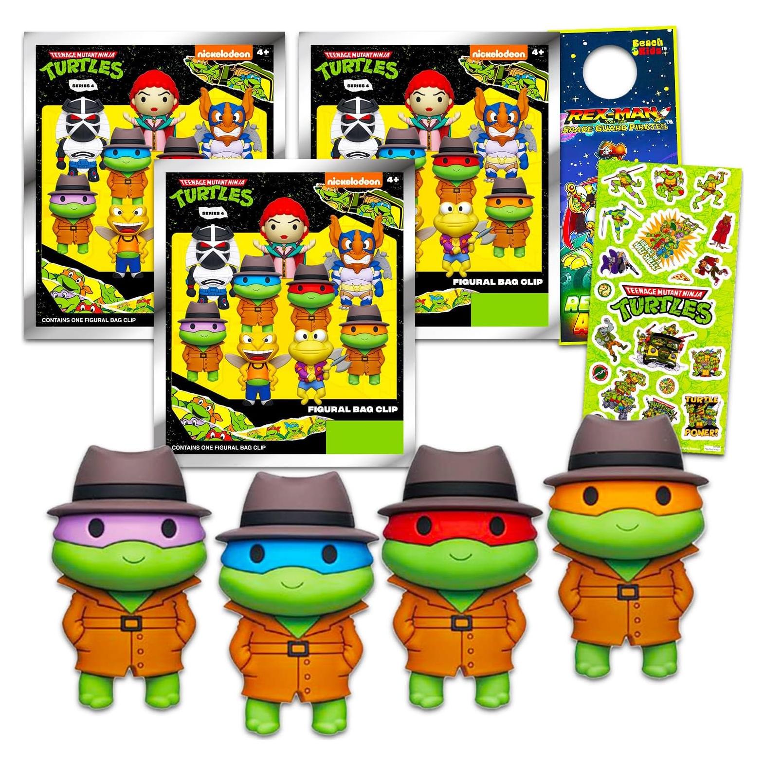 Bolsas Sorpresa TMNT Serie 4 - 3 Clips Figurales y Stickers
