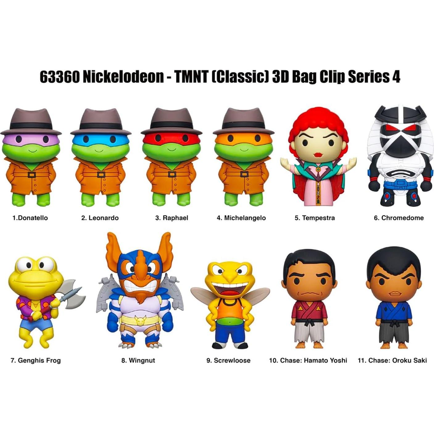 Bolsas Sorpresa TMNT Serie 4 - 3 Clips Figurales y Stickers