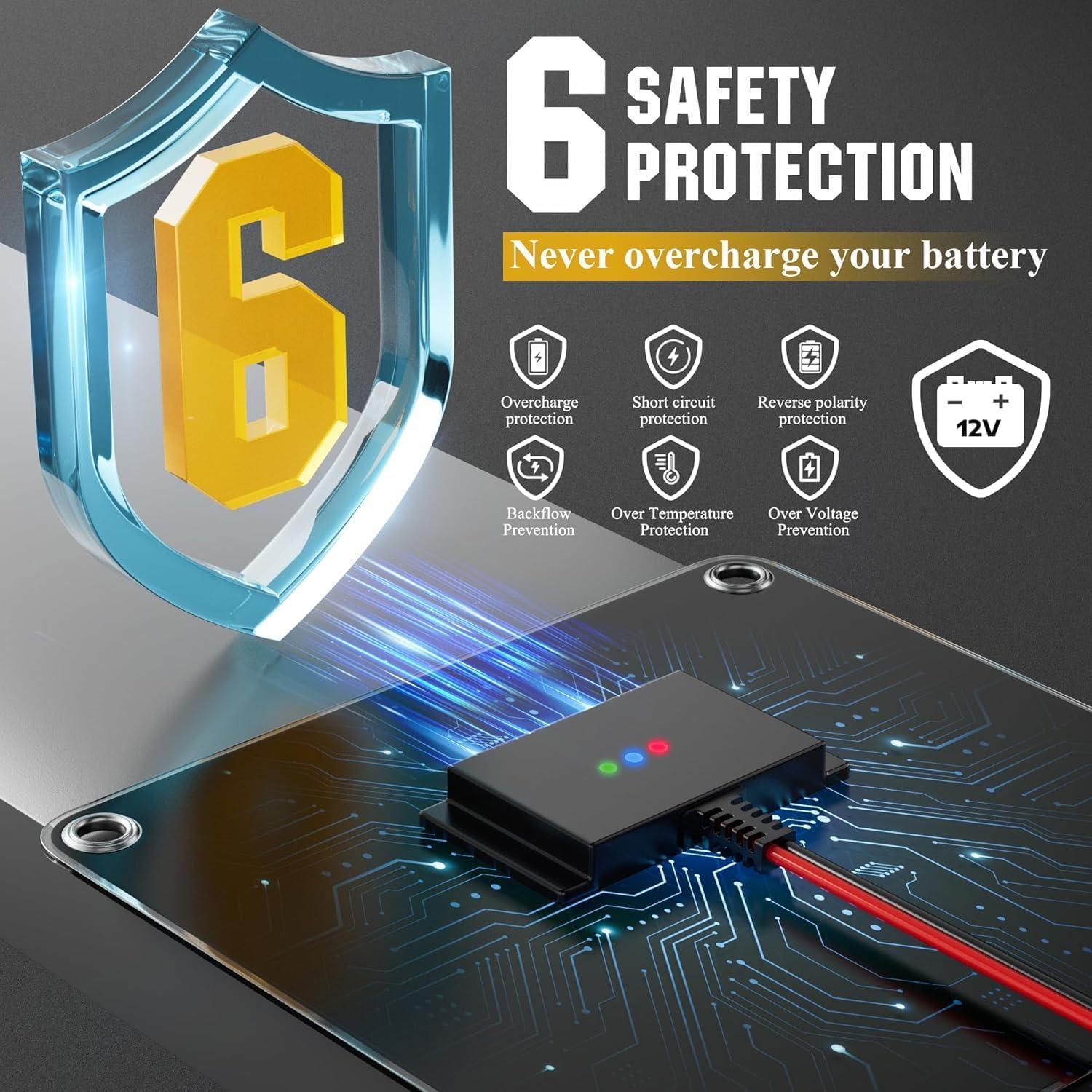 Cargador Solar Hoysicy 10W 12V con Clip y Adaptador