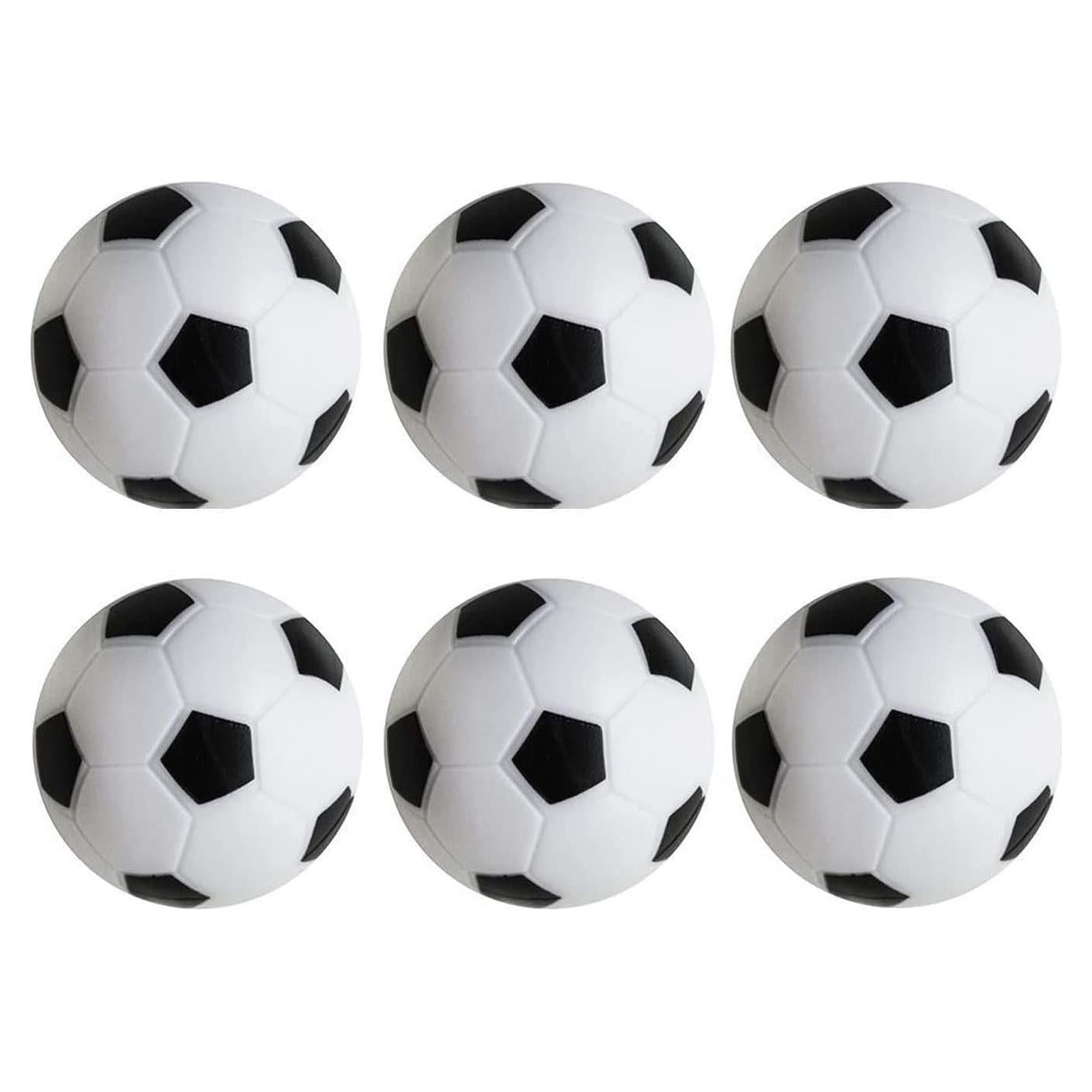 Pelotas de Foosball TOSAMZOO 36mm Paquete de 6 Blanco y Negro