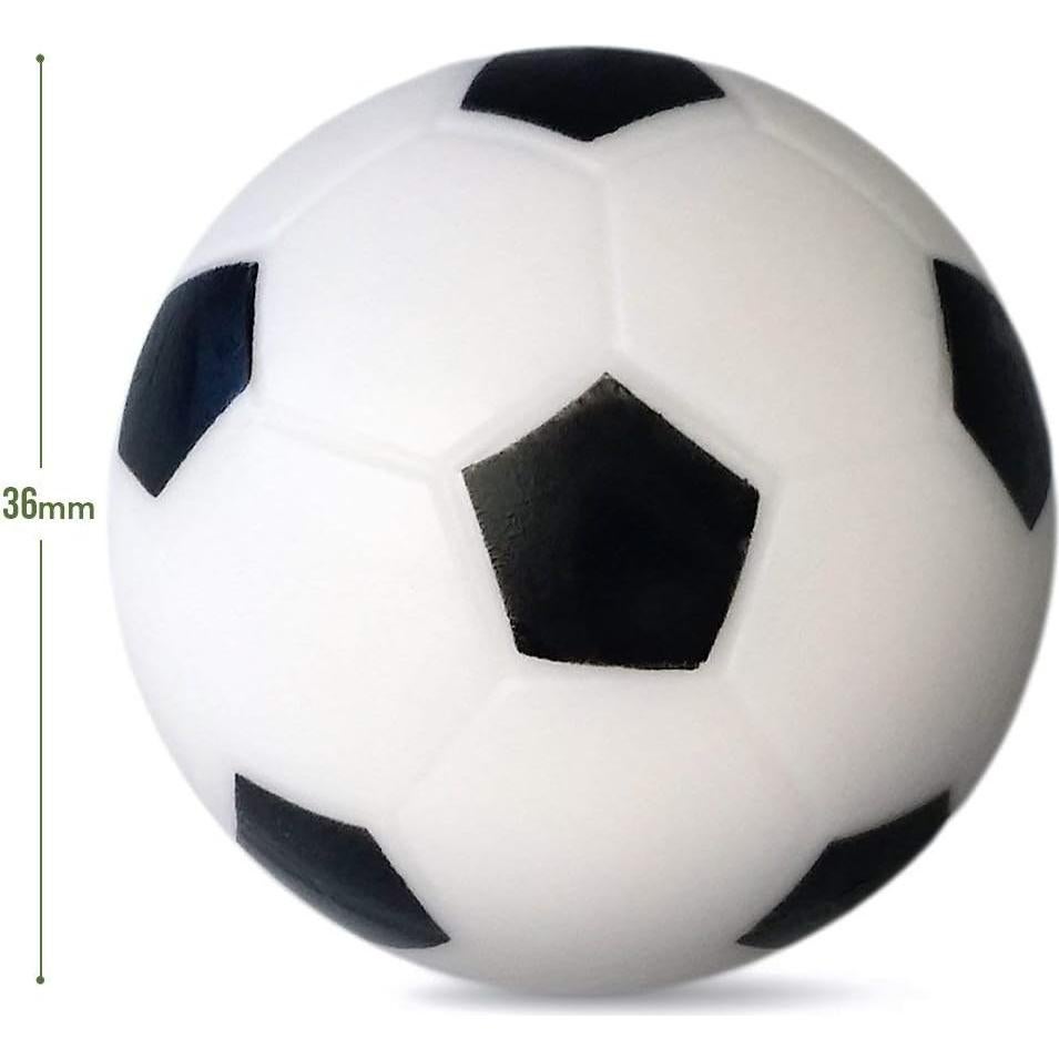 Pelotas de Foosball TOSAMZOO 36mm Paquete de 6 Blanco y Negro