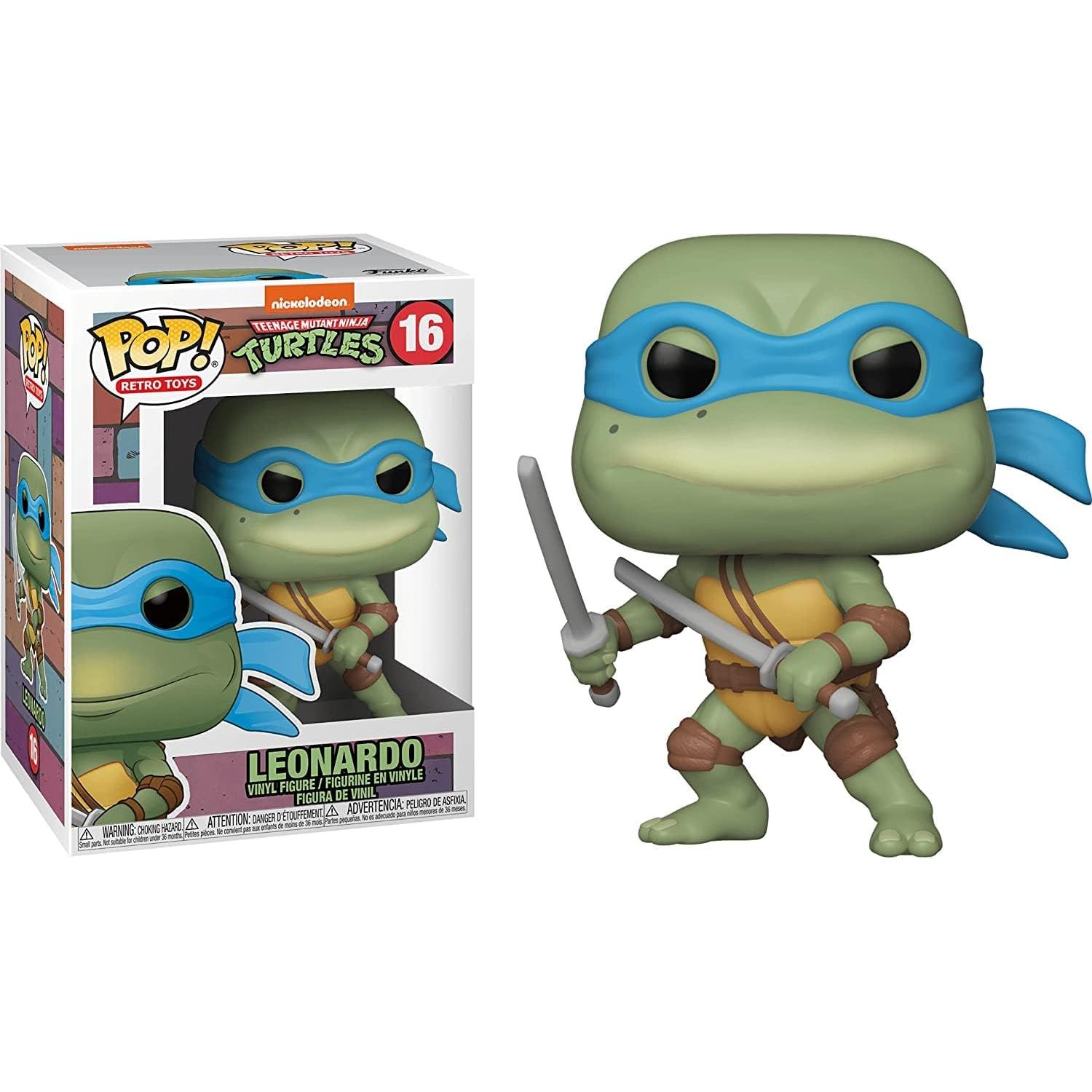 Figura Pop Tortugas Ninja Leonardo Funko 9.5 cm con Funda