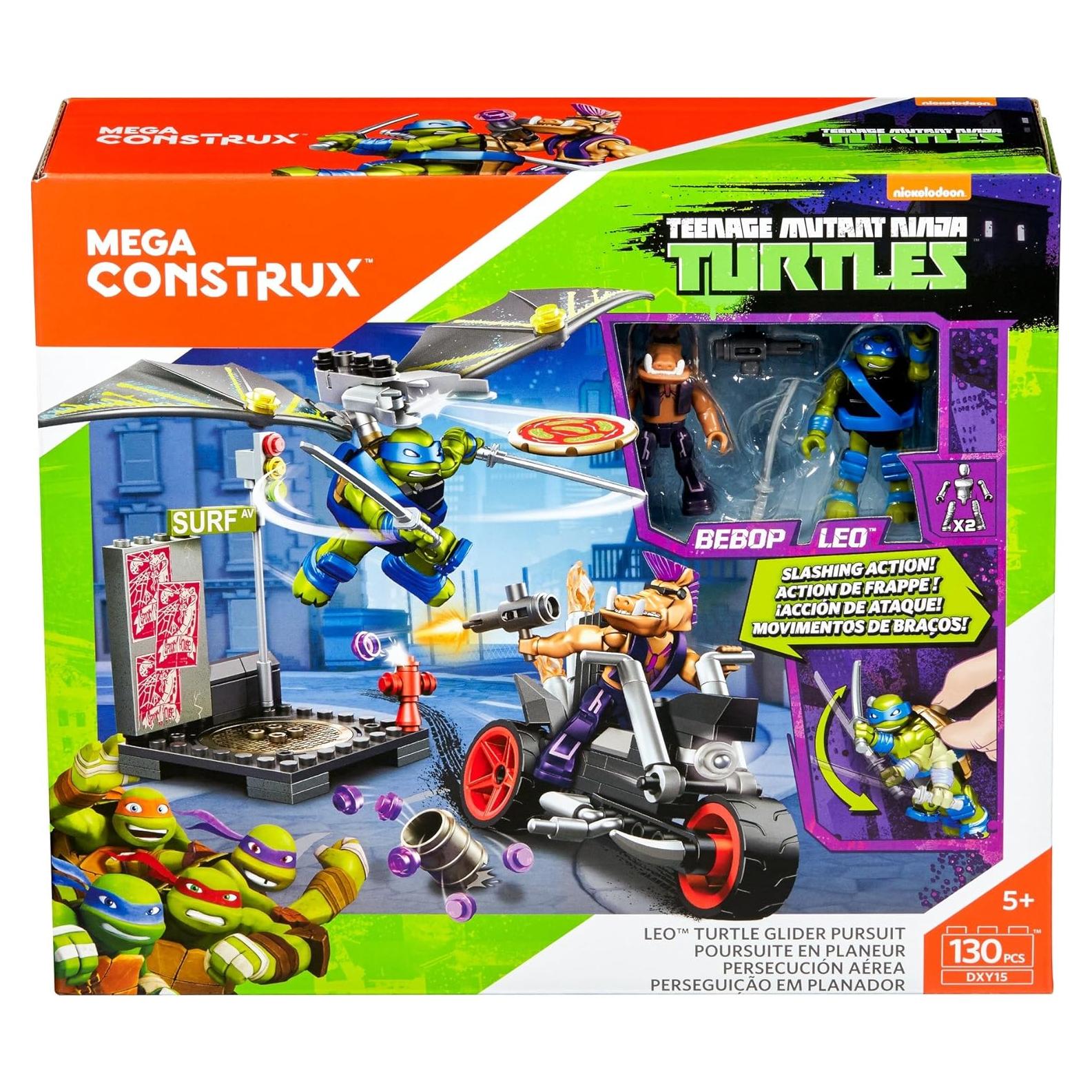 Mega Construx Tortugas Ninja Leo Planeador con Bebop