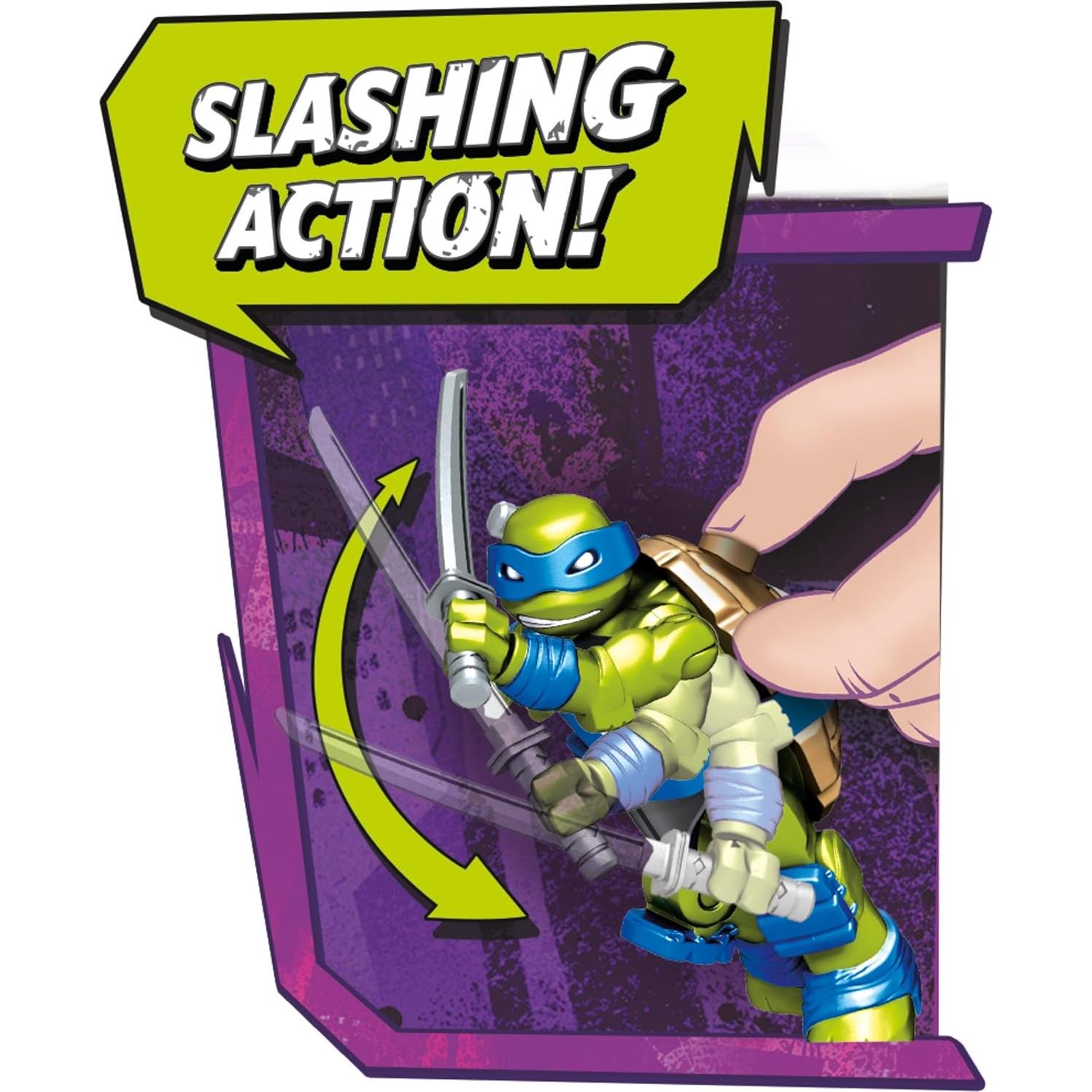 Mega Construx Tortugas Ninja Leo Planeador con Bebop