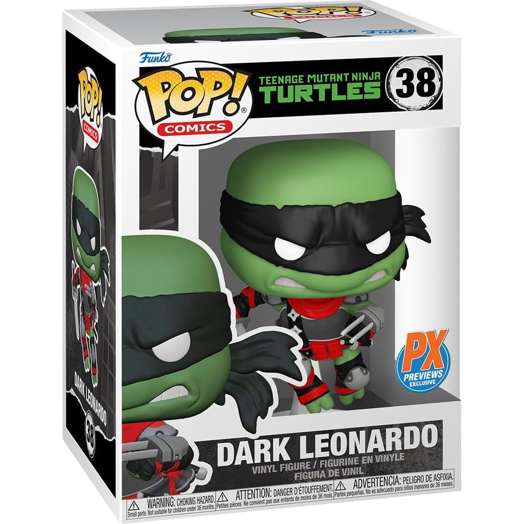Figura de Vinilo Exclusiva Funko Tortugas Ninja Leonardo Oscuro 10.8 cm