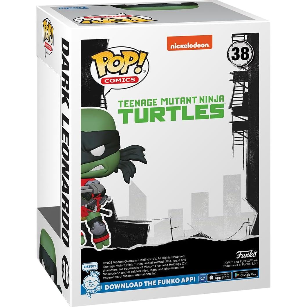 Figura de Vinilo Exclusiva Funko Tortugas Ninja Leonardo Oscuro 10.8 cm