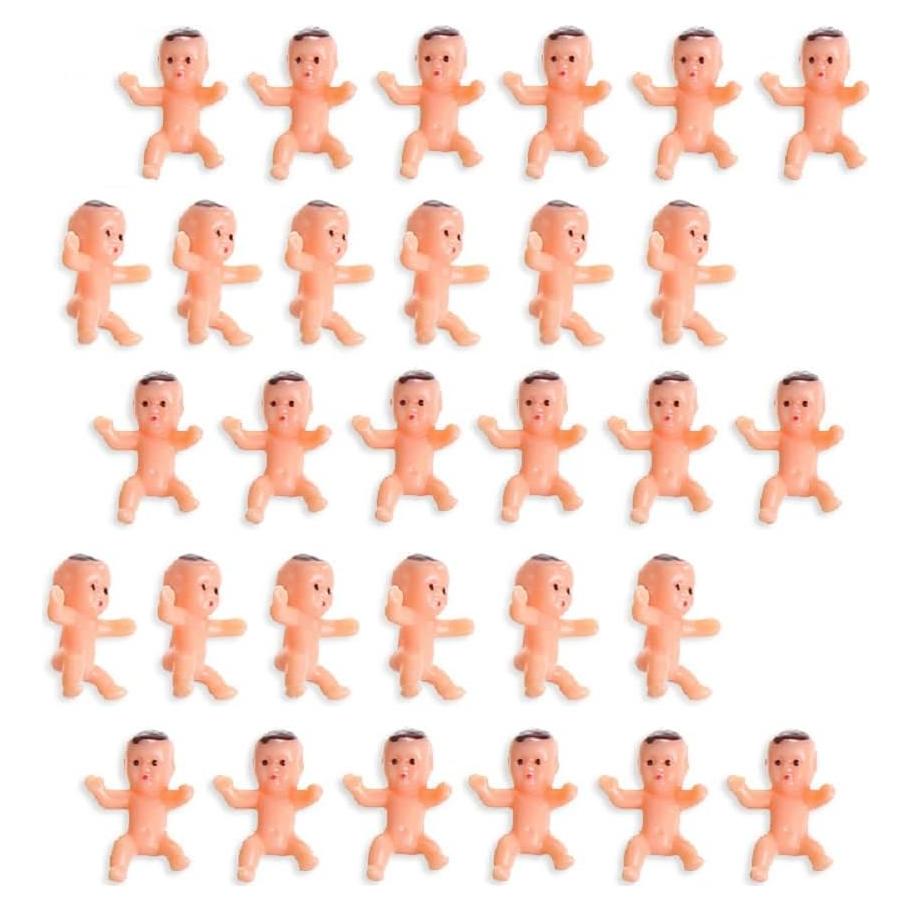 CCINEE 60 Piezas Bebés Plásticos Mini 2,54 cm para Baby Shower
