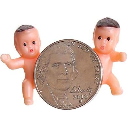 CCINEE 60 Piezas Bebés Plásticos Mini 2,54 cm para Baby Shower