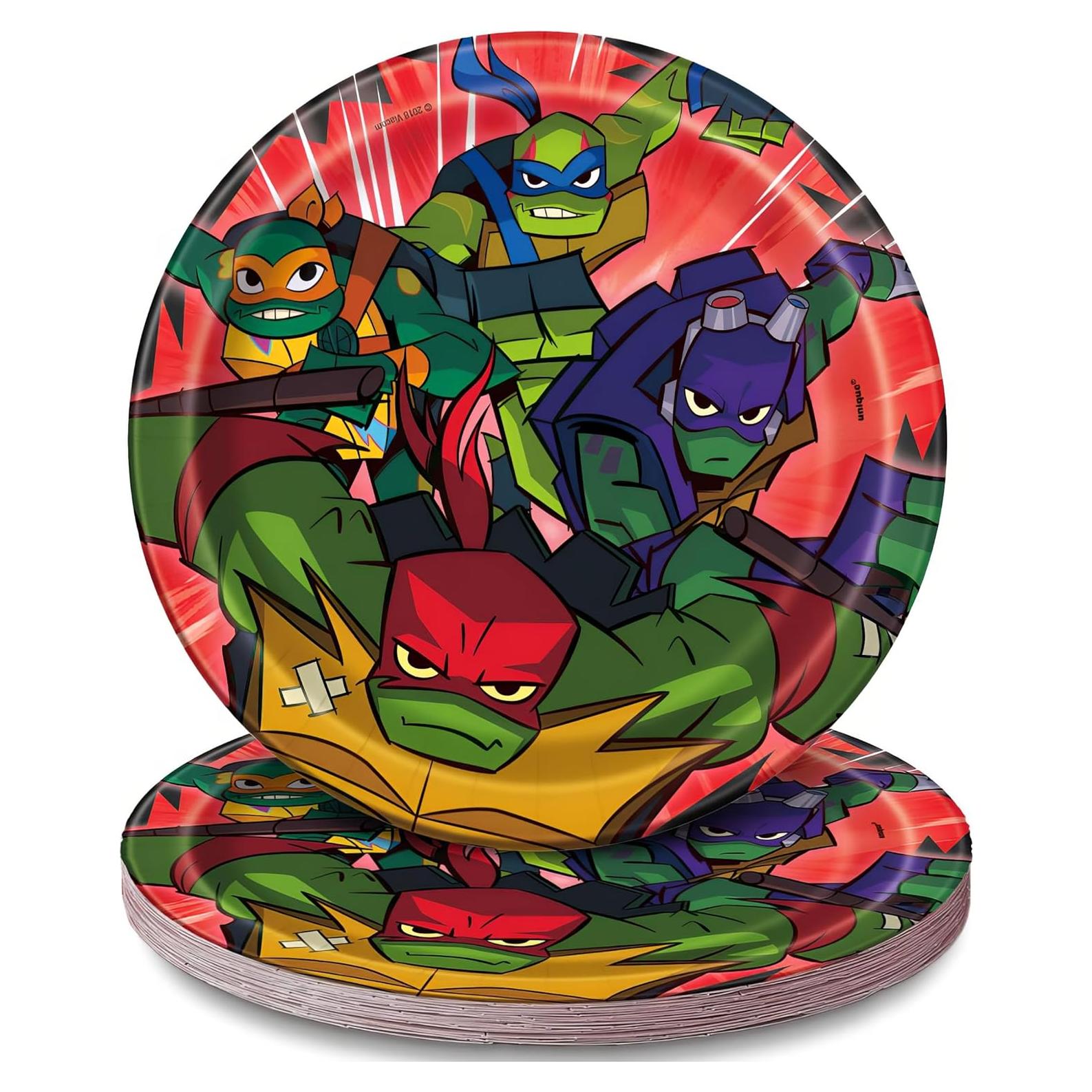 Platos de Papel Redondos Tortugas Ninja 7" (17.78 cm) - 8 Pcs