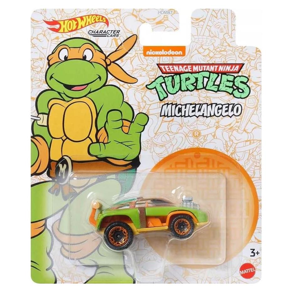 Coche de Personaje Hot Wheels Tortugas Ninja Michelangelo