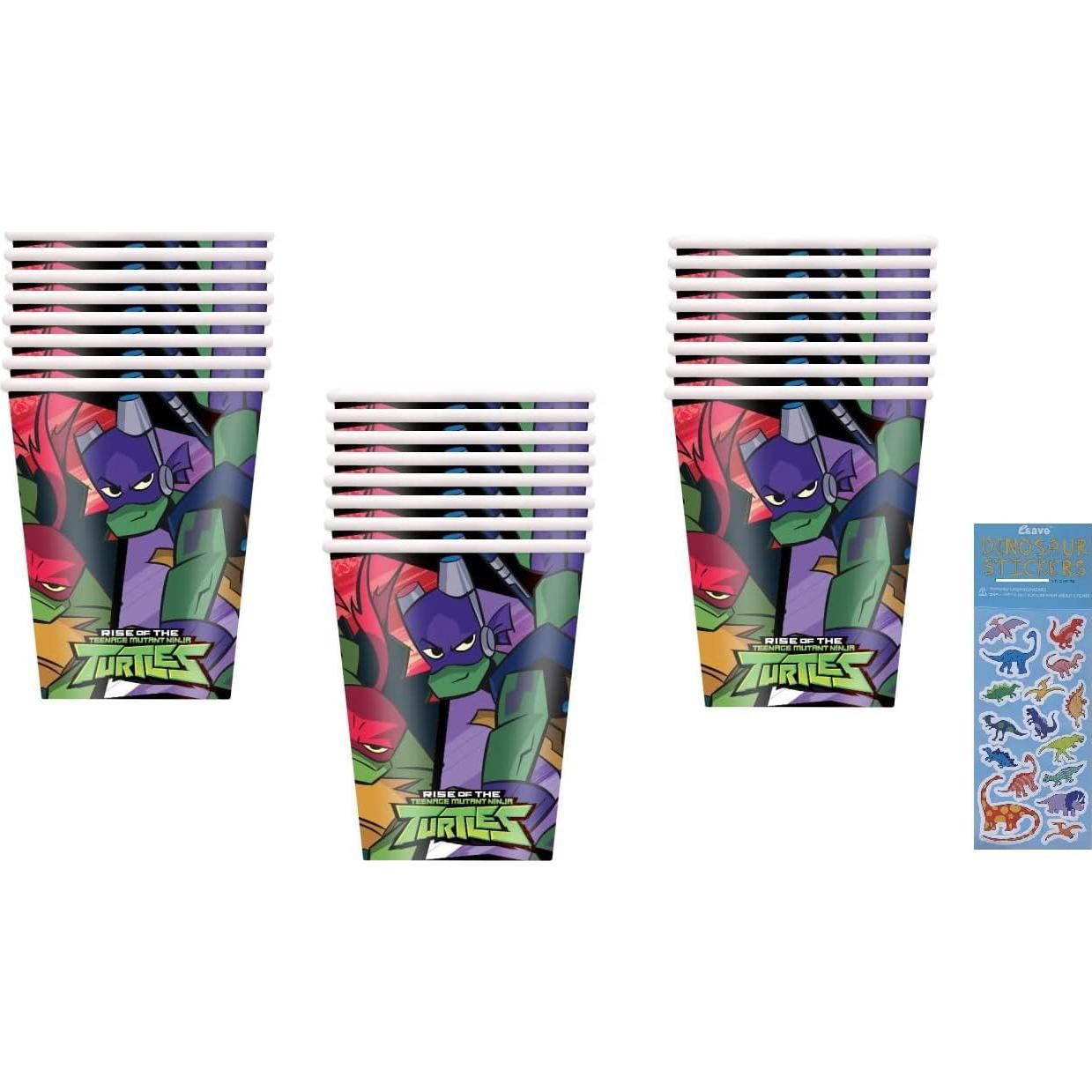 Paquete de Suministros para Fiesta TMNT Unique 24 Vasos Papel 266ml