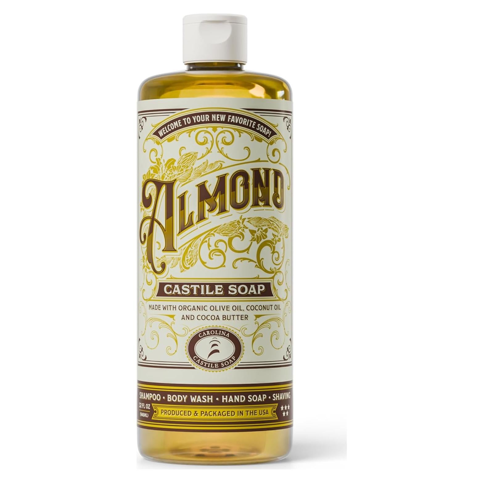 Jabón de Castilla Carolina Almendra 946 ml - Orgánico y Suave