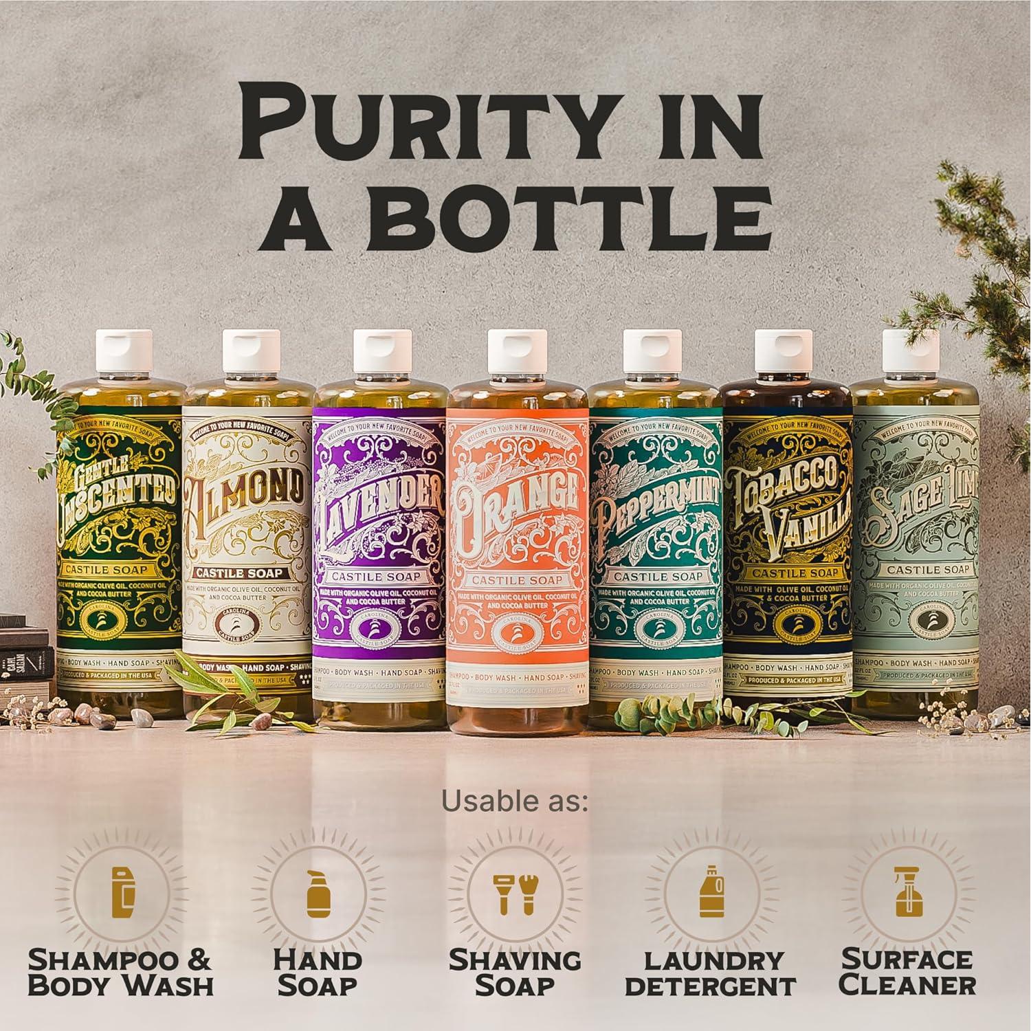 Jabón de Castilla Carolina Almendra 946 ml - Orgánico y Suave