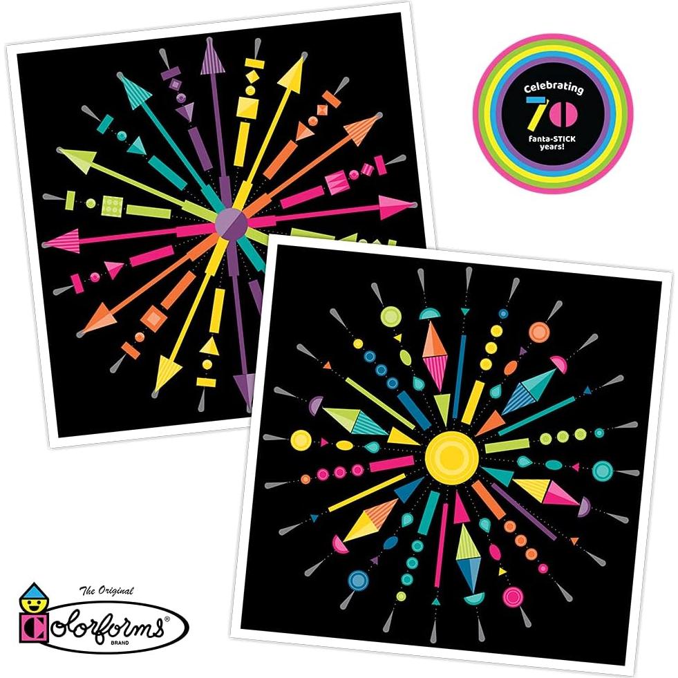 Set de Stickers Colorforms 70 Aniversario - 500+ Piezas Reposicionables